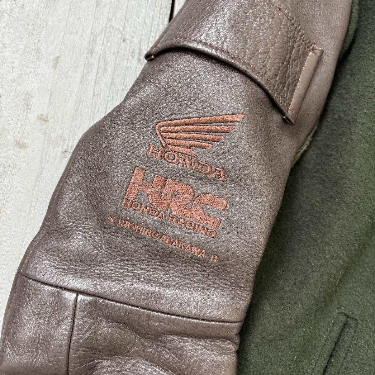 SHINICHIRO ARAKAWA 90s Honda Leather Sleeve Varsity Jacket Size US S / EU 44-46 / 1 - 3 Thumbnail
