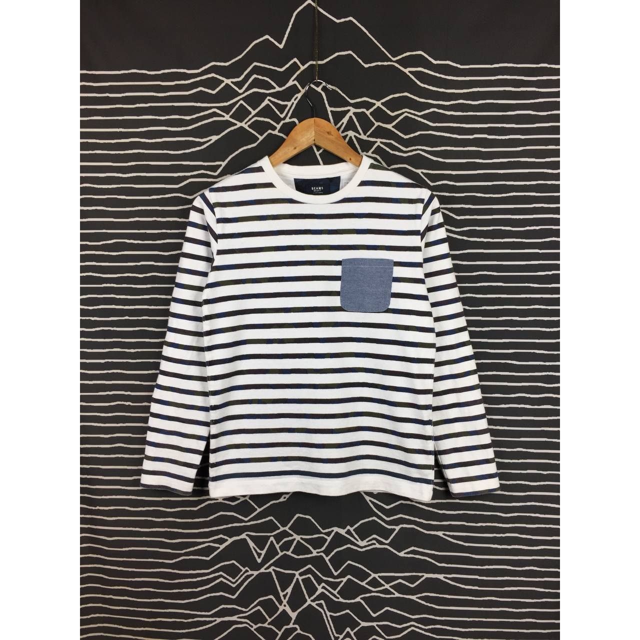 Beams Plus Beams Heart Camo Striped Pocket Longsleeve Tee Size US S / EU 44-46 / 1 - 2 Thumbnail