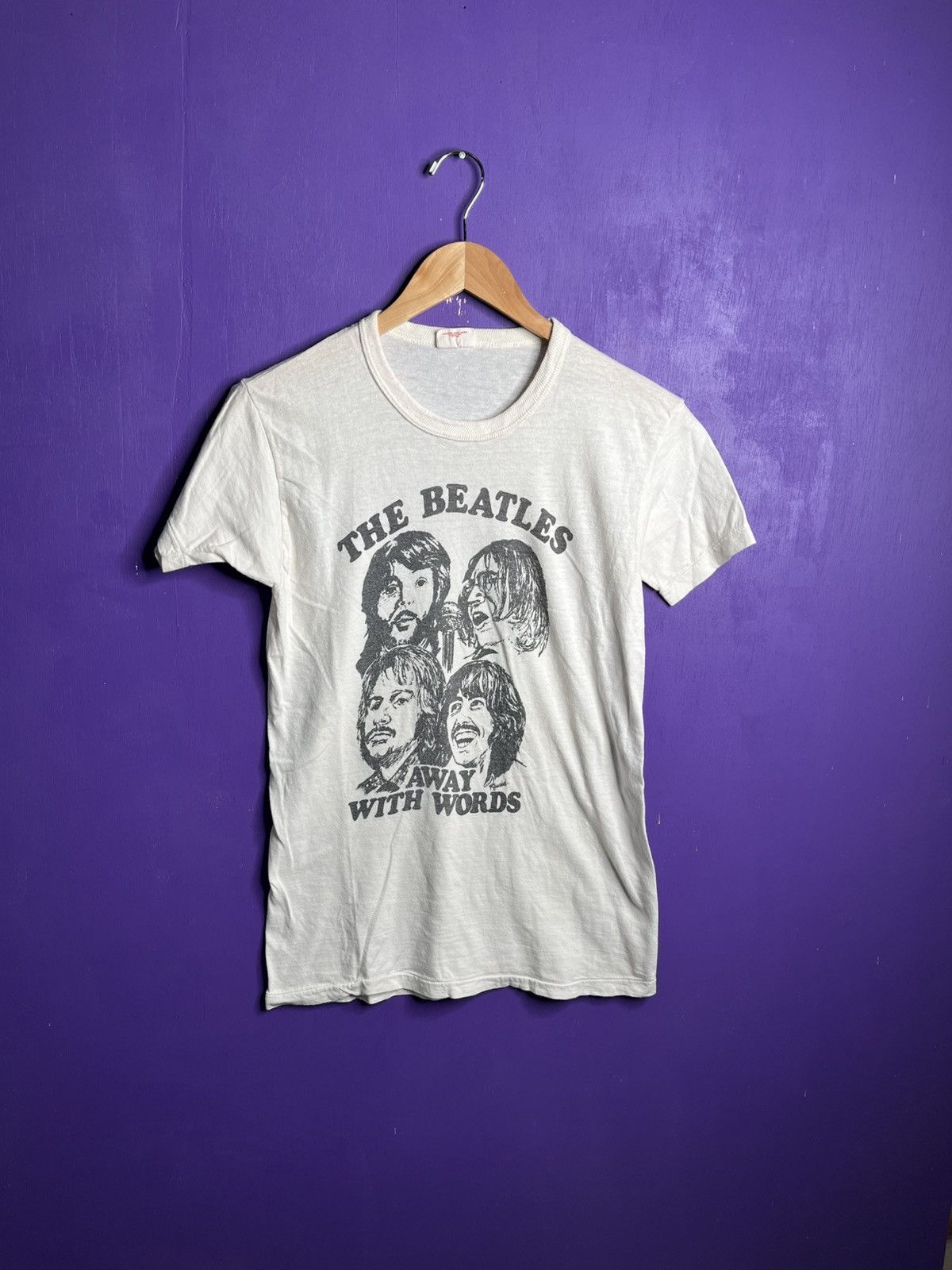 Band Tees × Vintage Vintage 70s The Beatles away with words tour tee Size US M / EU 48-50 / 2 - 1 Thumbnail
