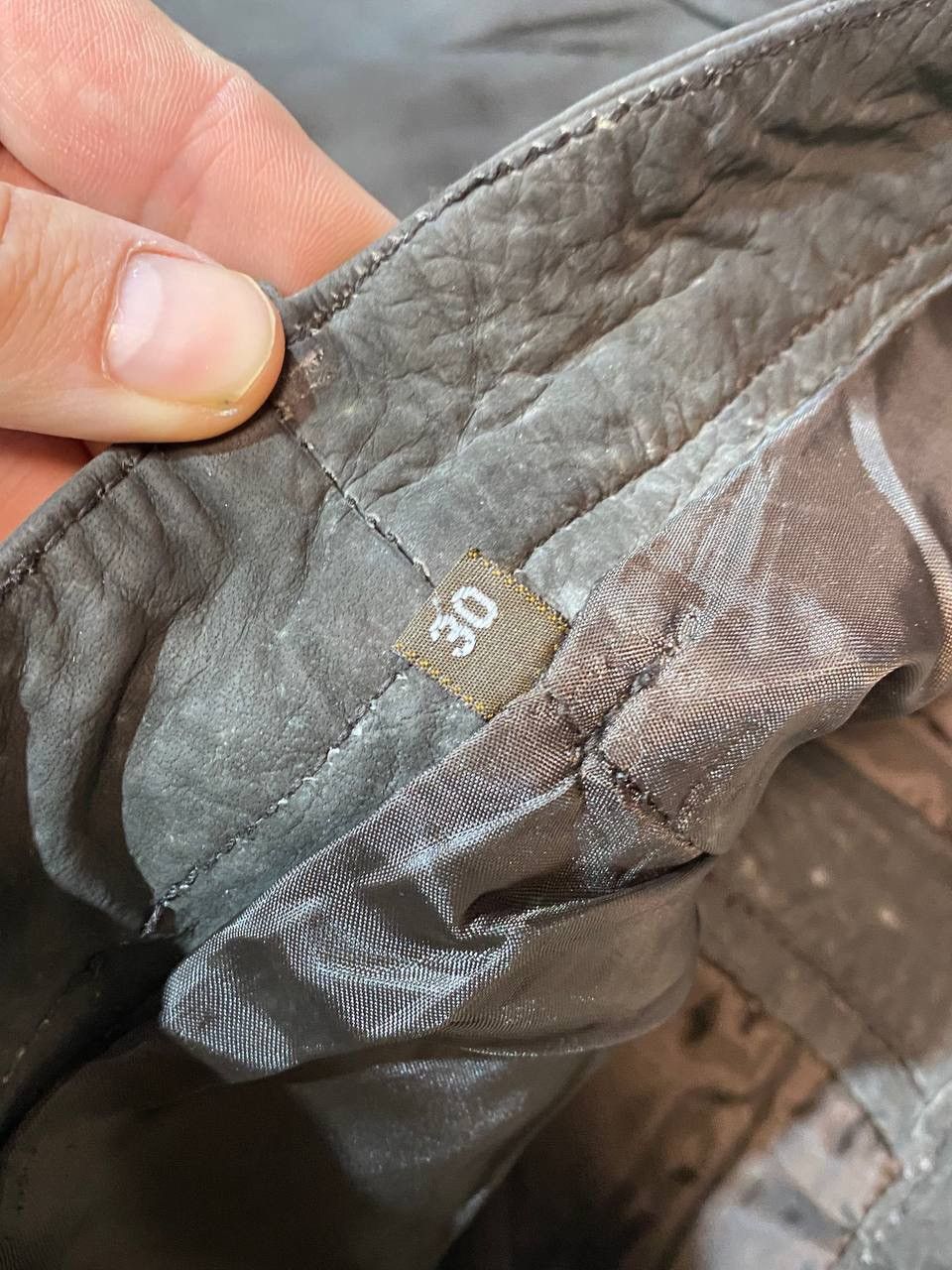 Leather × Vintage Vintage Rare Moto Biker Leather Pants Size US 30 / EU 46 - 10 Thumbnail