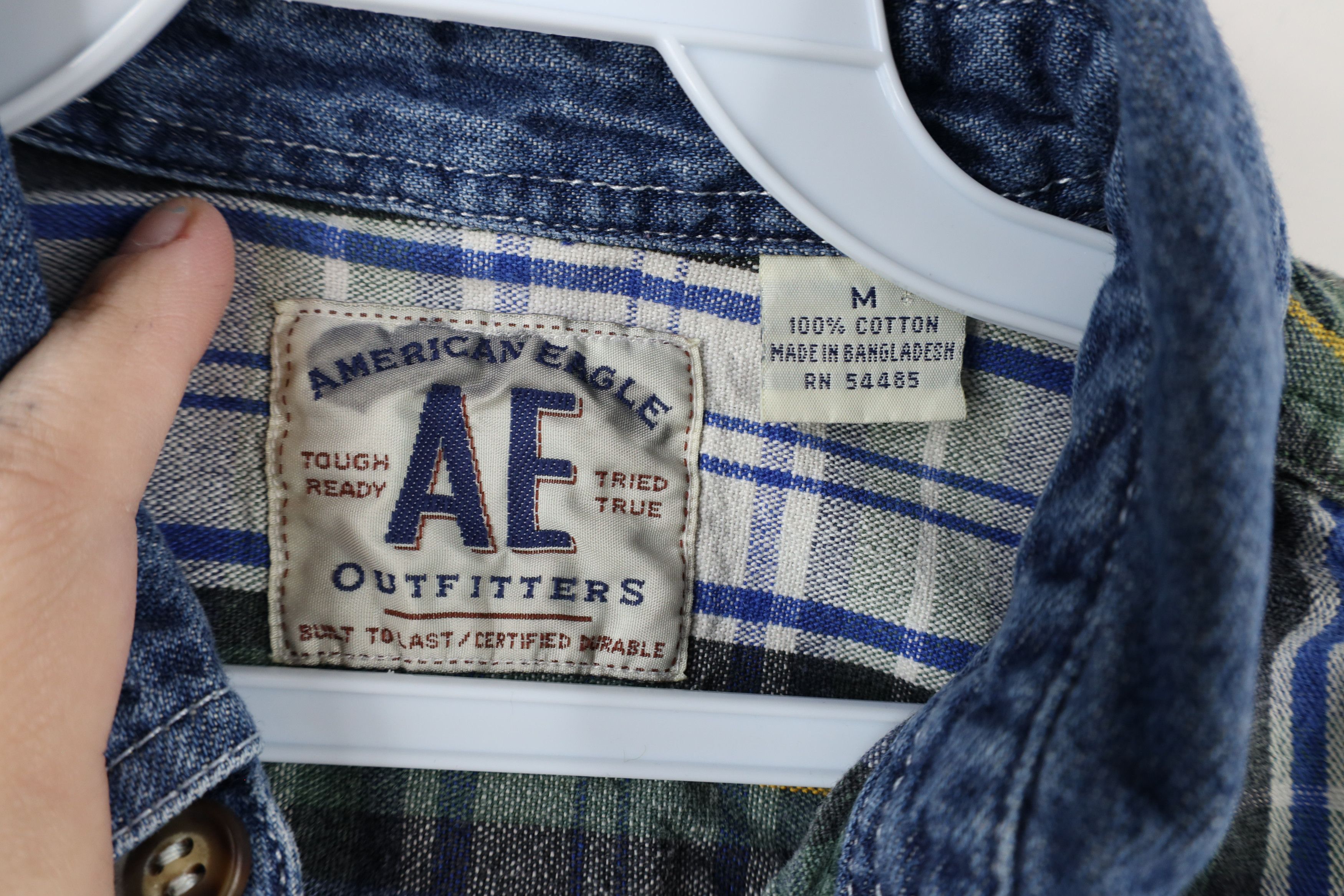 American Eagle Outfitters × Vintage Vintage 90s American Eagle Outfitters Button Down Shirt Size US M / EU 48-50 / 2 - 8 Thumbnail