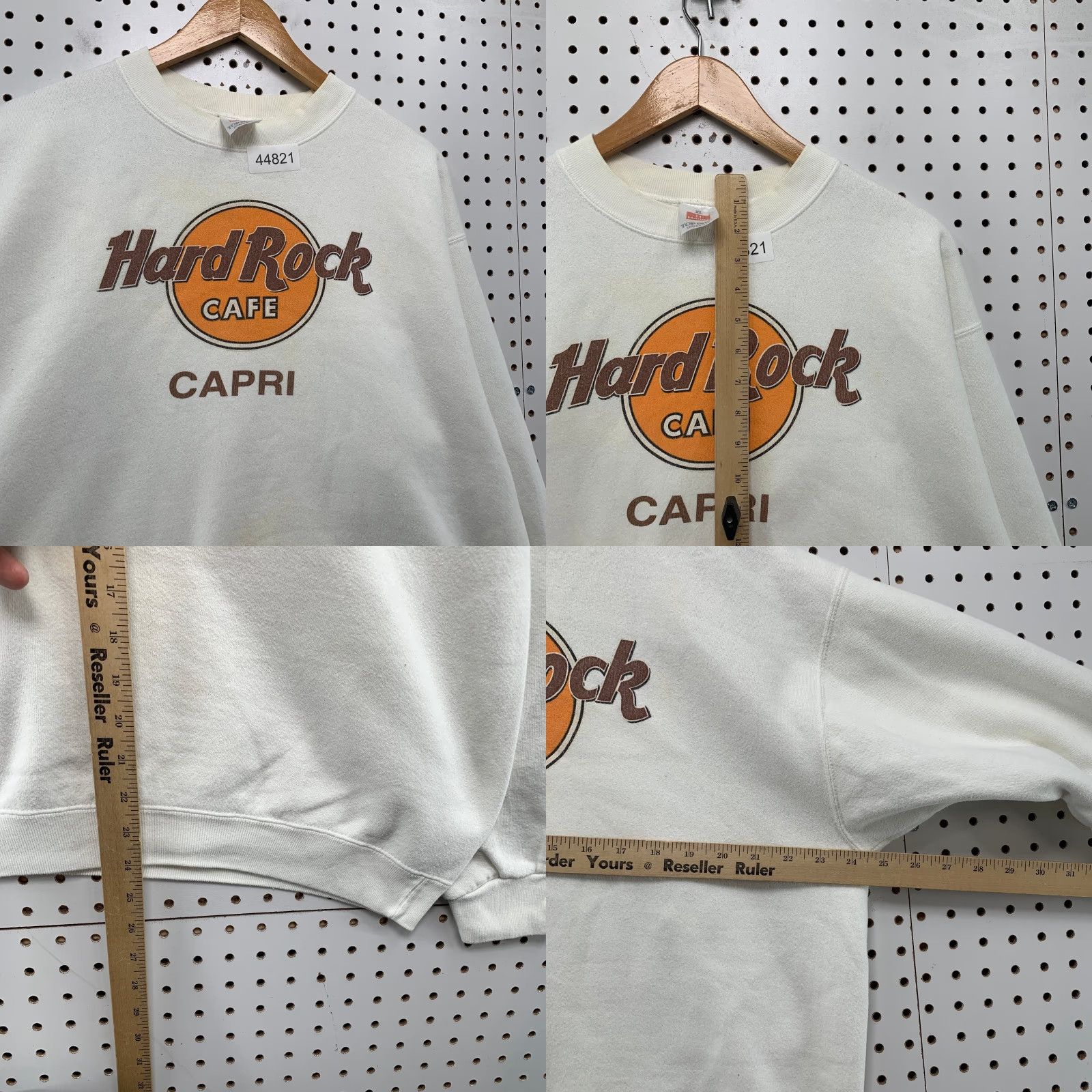 Hard Rock Cafe VINTAGE Hard Rock Cafe Capri Sweatshirt Mens XL White Fleece Crewneck Size US XL / EU 56 / 4 - 8 Thumbnail