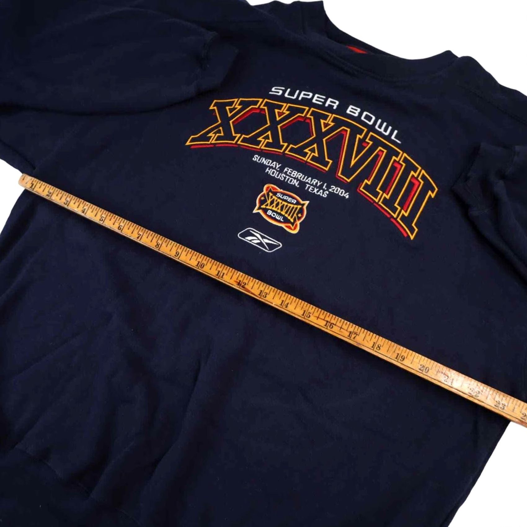 Reebok VINTAGE Reebok Sweatshirt NFL Superbowl XXXVIII Embroidered Blue Large Mens Pullover(Size L) Size US L / EU 52-54 / 3 - 6 Thumbnail