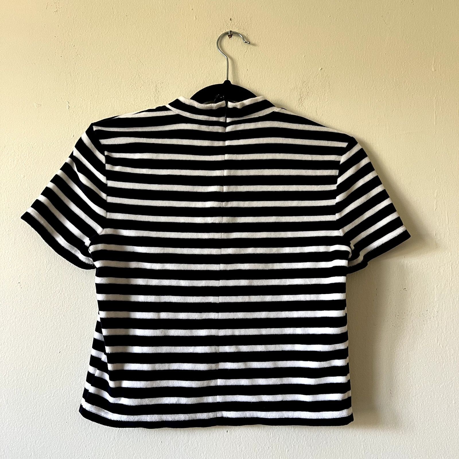 Alexander Wang Alexander Wang Velvet Mock Neck Top Navy white size S C10 Size S / US 4 / IT 40 - 5 Thumbnail