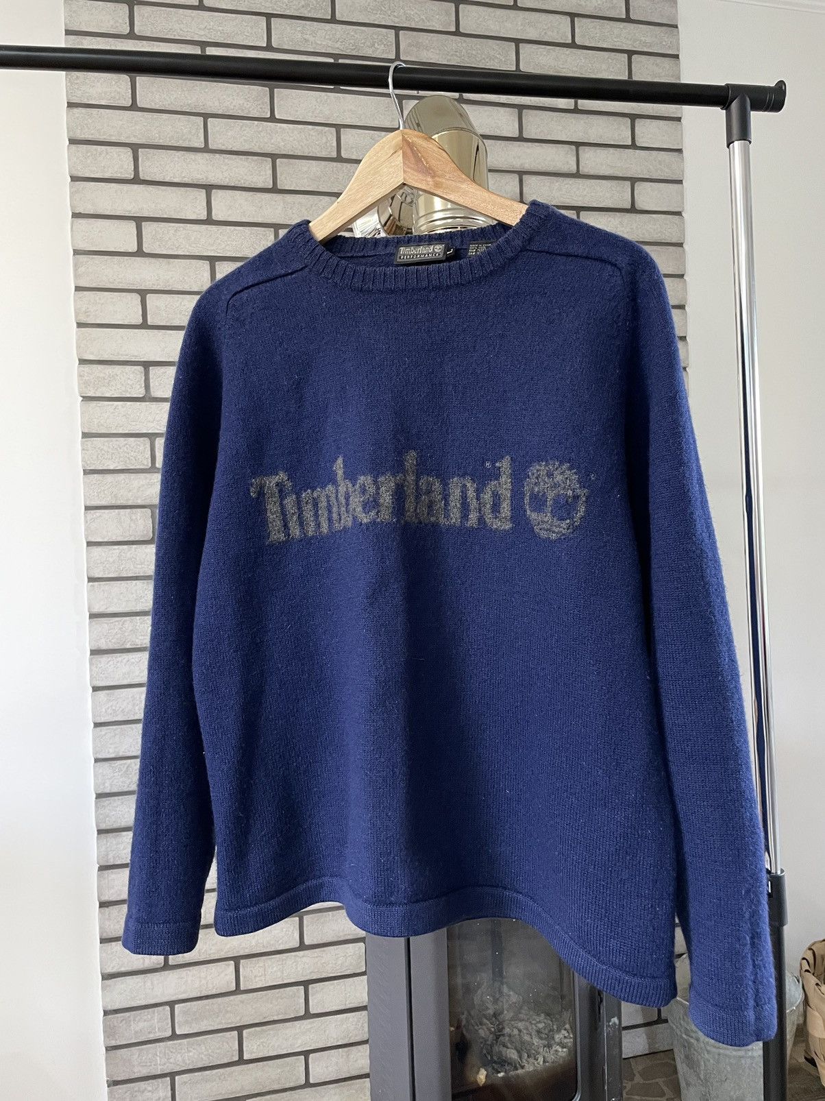Timberland × Vintage Crazy Vintage Y2K Timberland 100% Wool Sweater Size US S / EU 44-46 / 1 - 1 Thumbnail