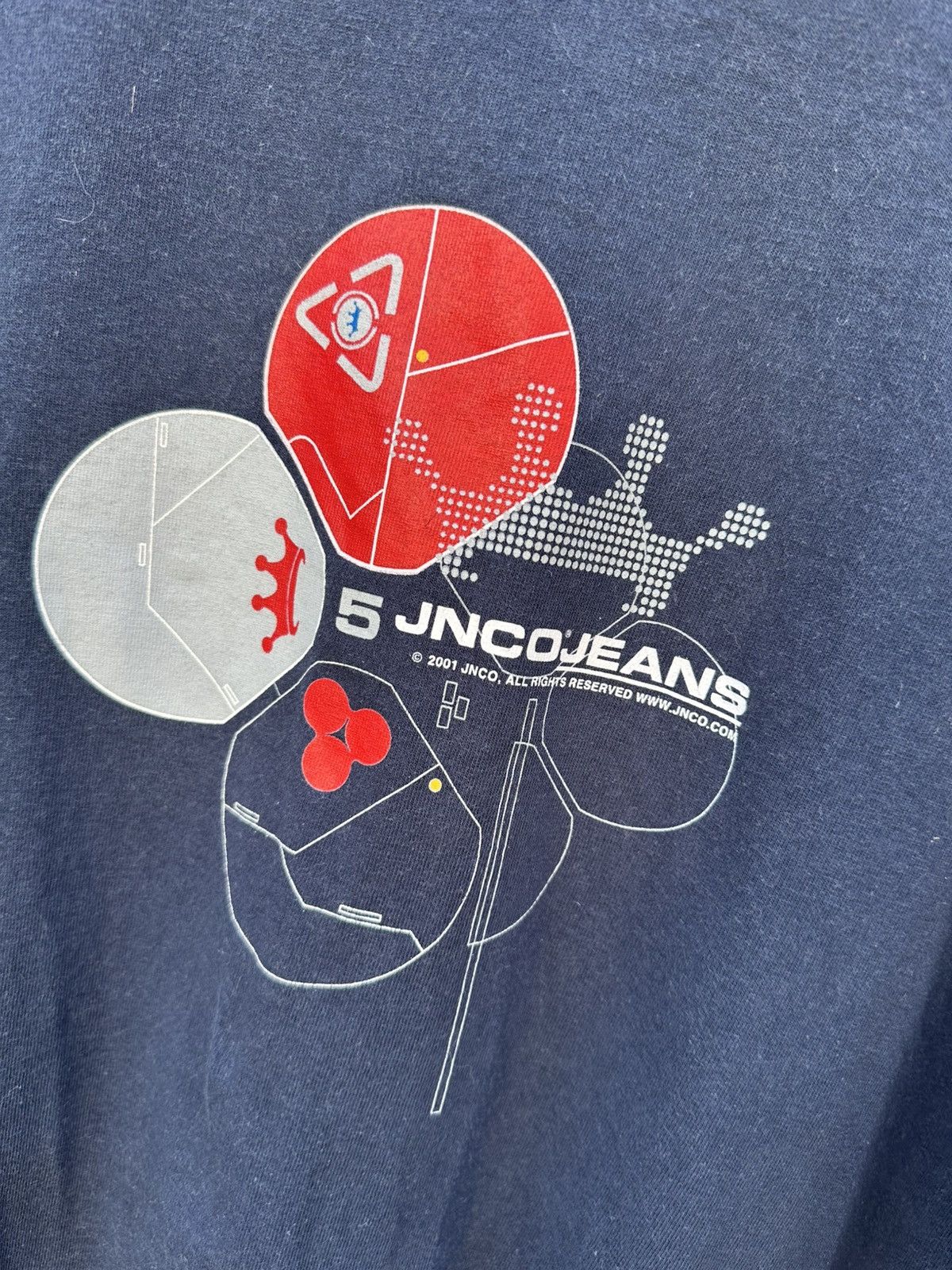 JNCO × Vintage Vintage Y2K JNCO Jeans 5 Helmets Graphic T-Shirt Size US XL / EU 56 / 4 - 2 Thumbnail