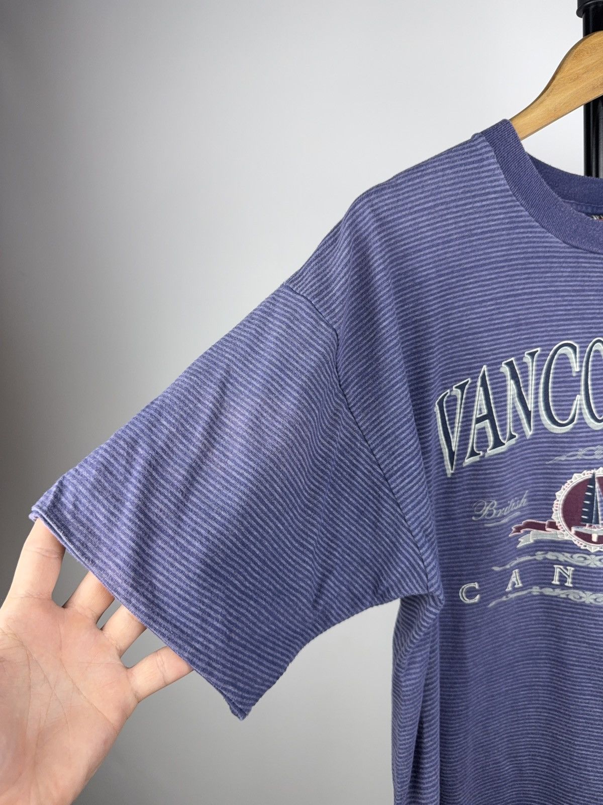 Vintage Vintage 90s Retro Logo Vancouver Canada Striped Tee Shirt Size US L / EU 52-54 / 3 - 4 Thumbnail