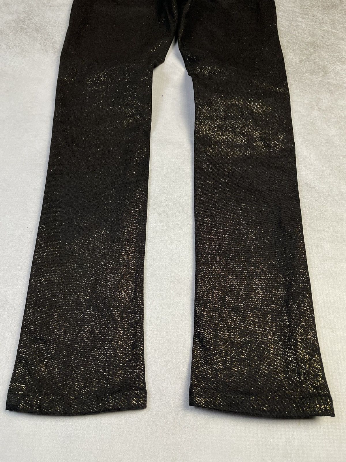 Hysteric Glamour Y2k Egoist Gold Glitter Skinny Jeans D.i.a Style Gyaru Gal Size 25" / US 0 / IT 36 - 8 Thumbnail