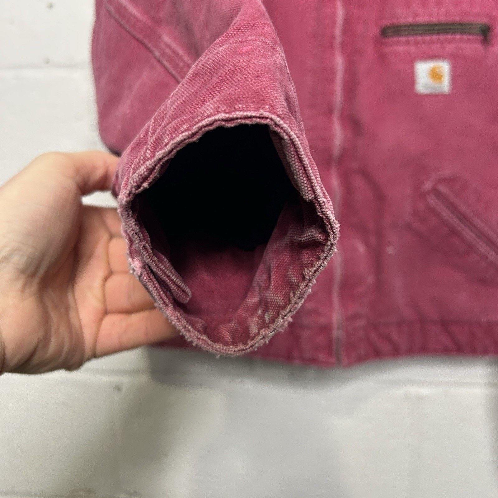 Carhartt Y2K Carhartt Sherpa-Lined Detroit Jacket “Raspberry” WJ097 Size S / US 4 / IT 40 - 12 Thumbnail