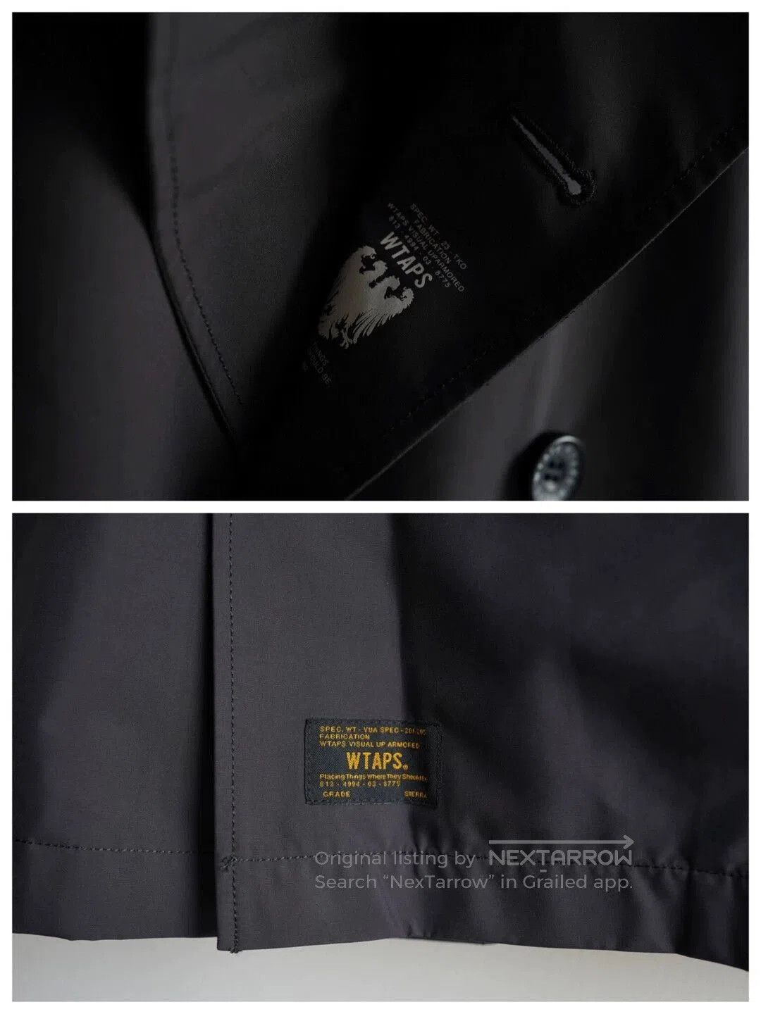 Wtaps Black Double-Breasted Long Coat Size S. Size US S / EU 44-46 / 1 - 4 Thumbnail