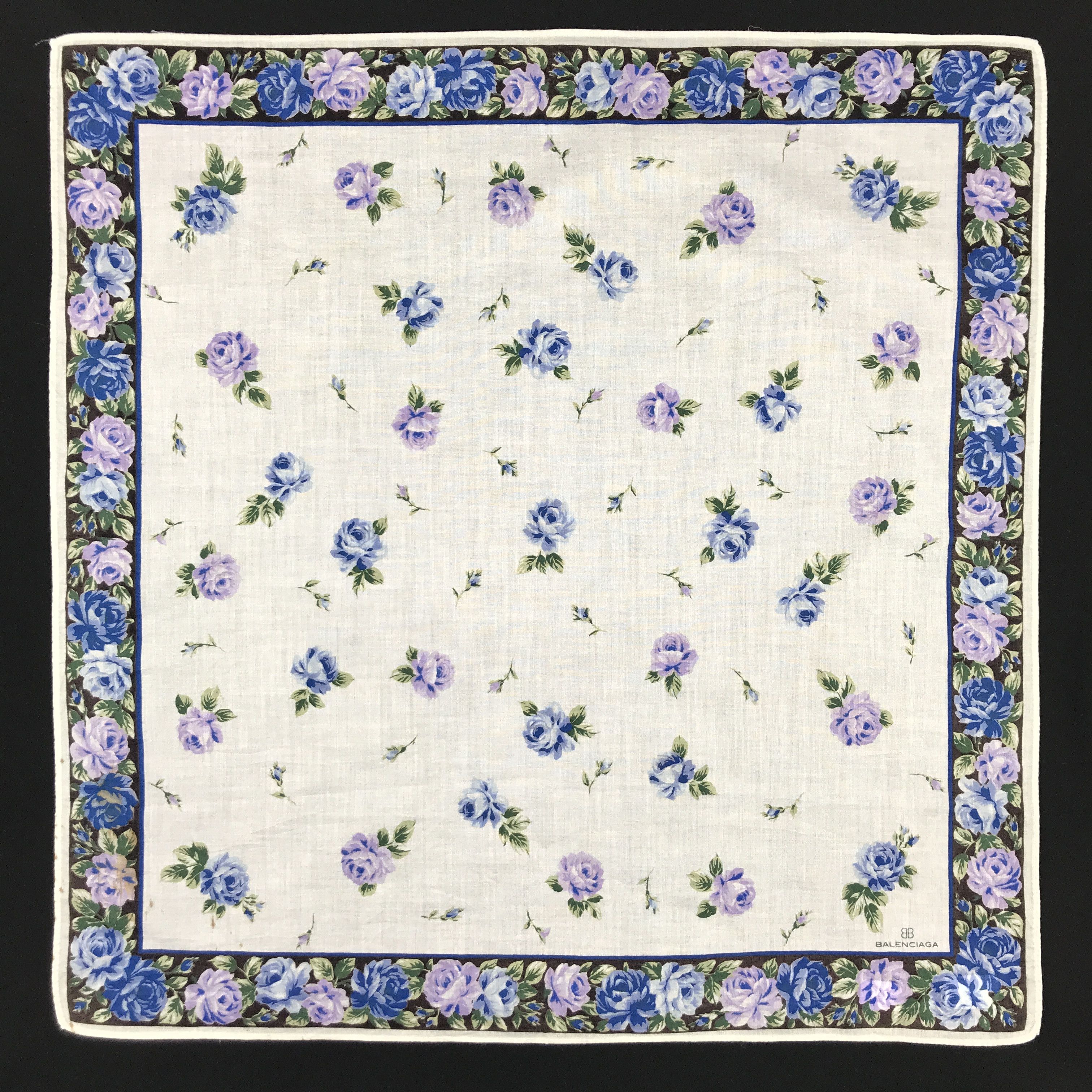 Designer × Vintage Vintage Balenciaga Bandana Neckerchief Handkerchief Size ONE SIZE - 1 Thumbnail