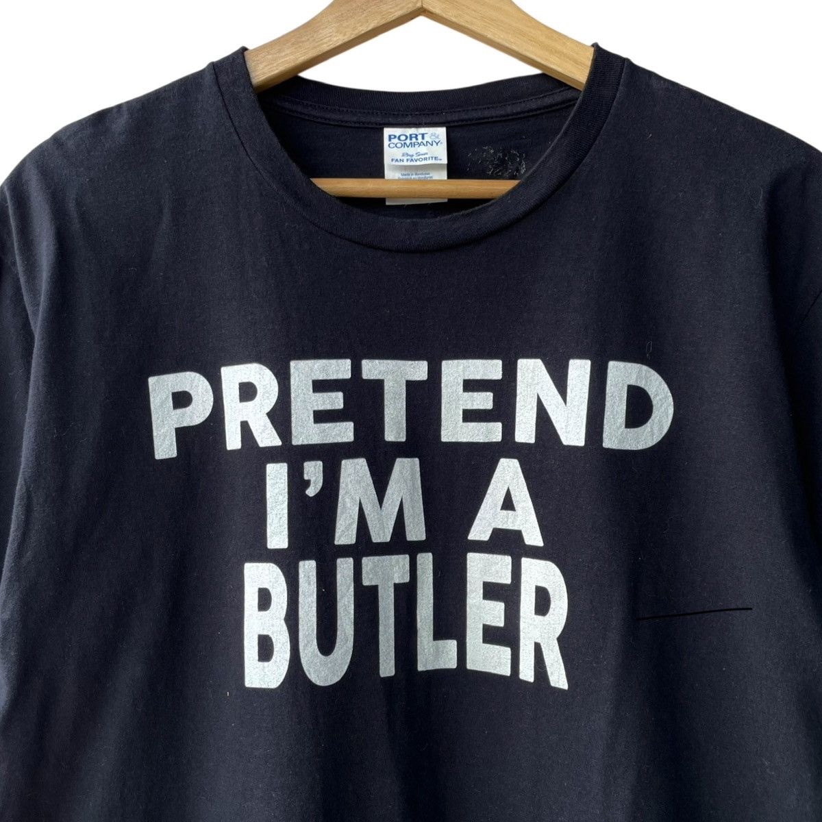 Vintage Pretend I’m A Butler Funny Quotes Wording Tee Size US M / EU 48-50 / 2 - 3 Thumbnail