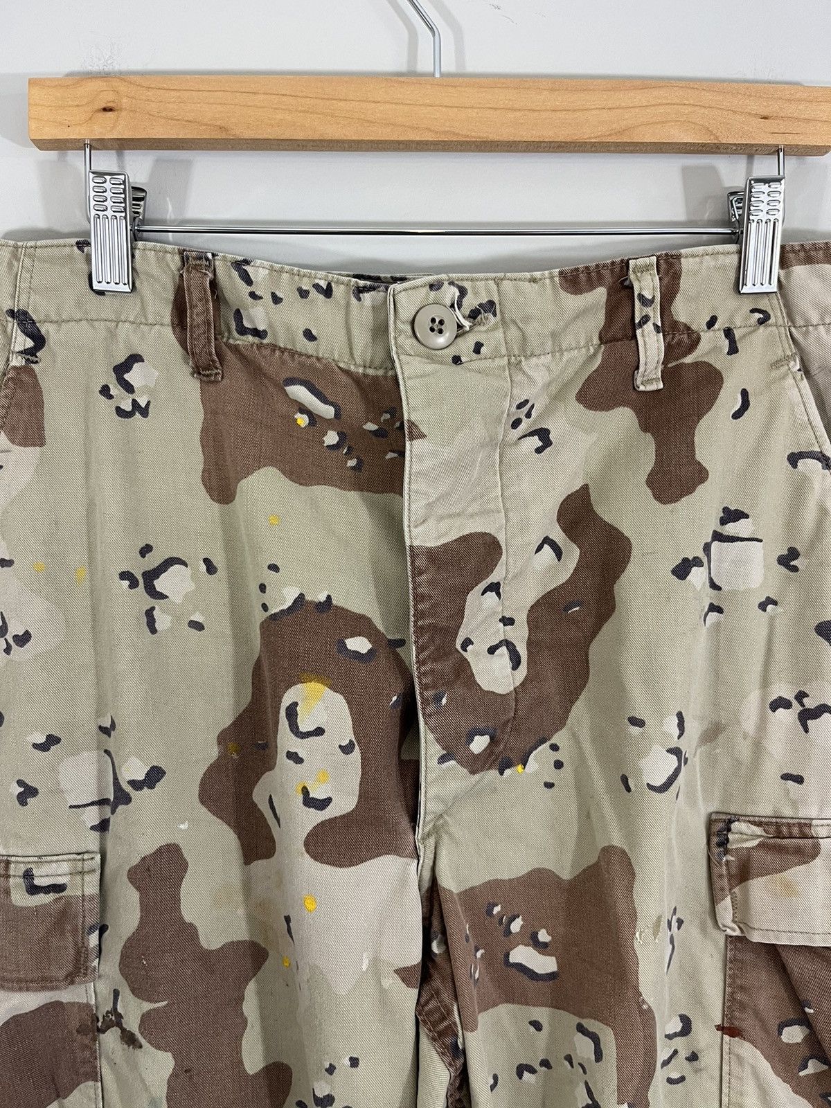 Vintage Thrashed Cut Off Raw Hem Desert Camo Cargo Military Pants Size US 36 / EU 52 - 4 Thumbnail