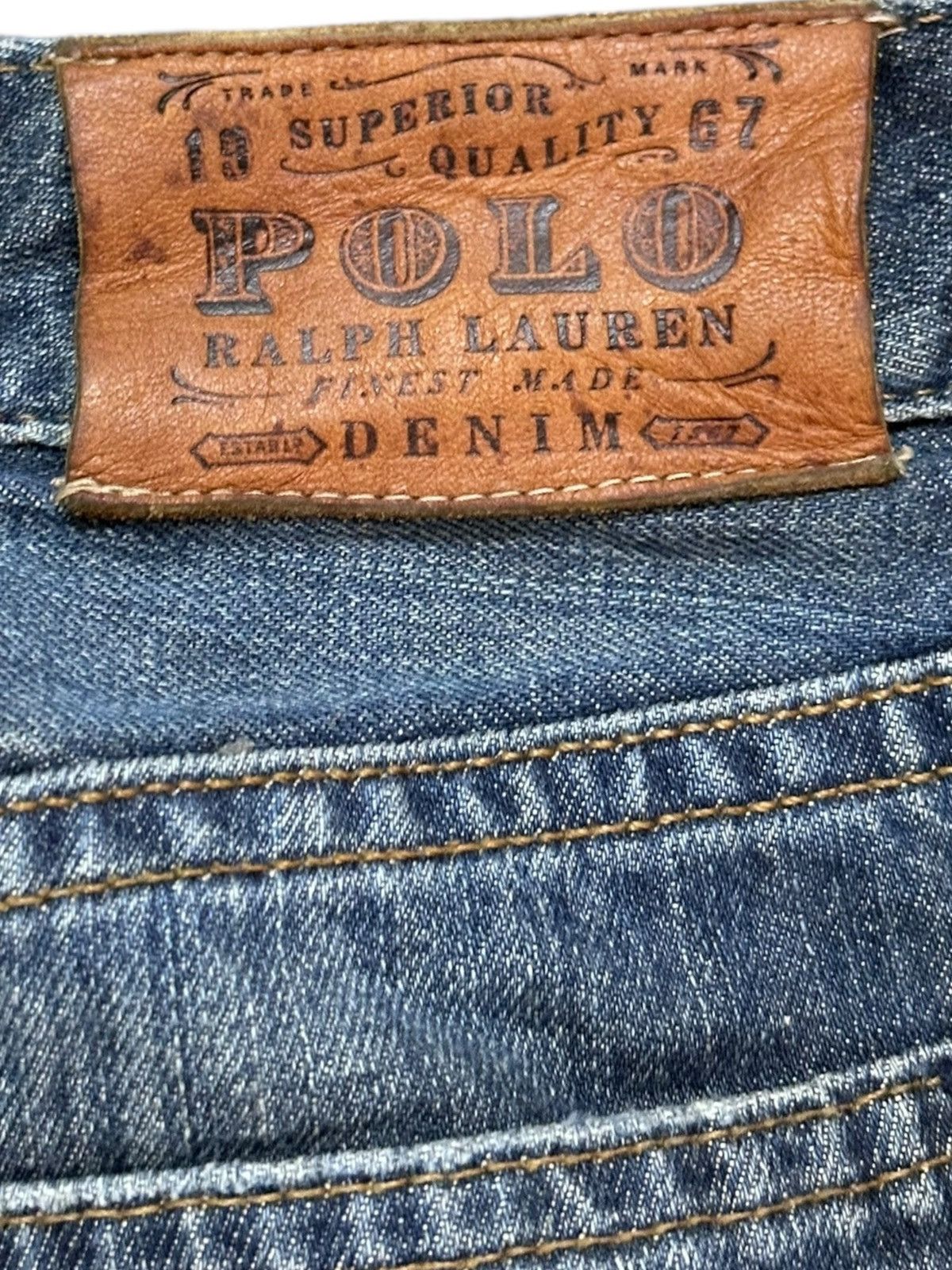 Polo Ralph Lauren Vintage Polo Ralph Lauren Blue Wash Whiskers Denim Size US 29 - 8 Thumbnail