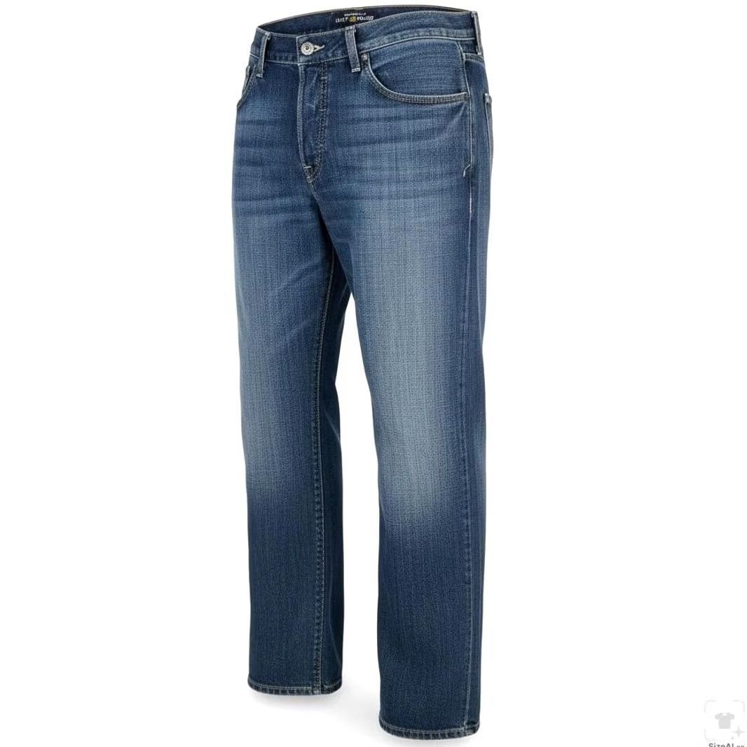 Lucky Brand Lucky Brand 221 Original Straight Jeans Mens 32x27 Blue Medium Wash Button Fly Denim 5-Pocket Logo Patch Size US 32 / EU 48 - 2 Thumbnail