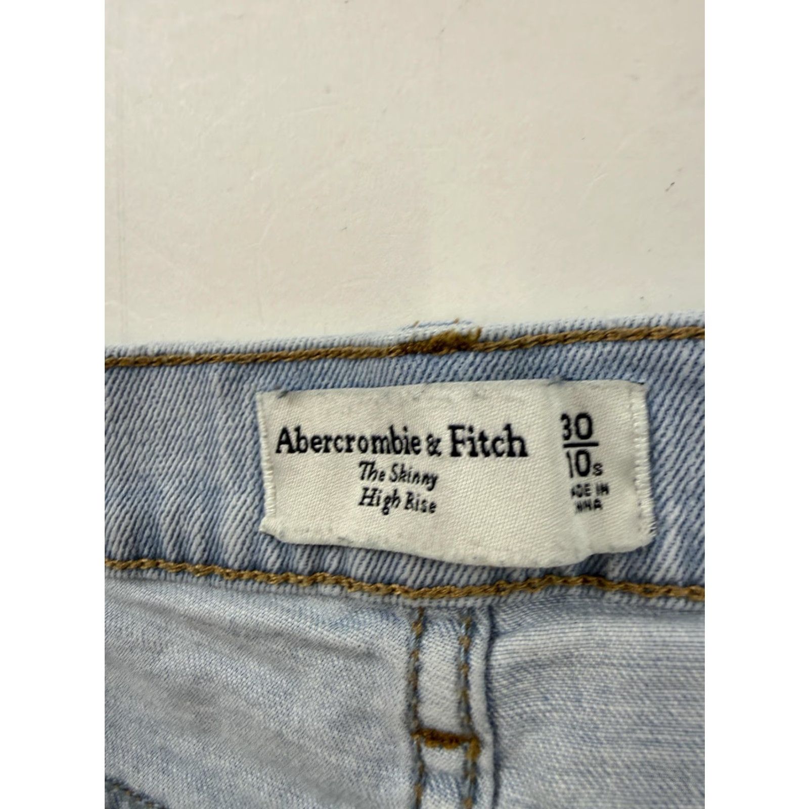 Abercrombie & Fitch Abercrombie & Fitch Jeans Womens 10S Skinny High Rise Light Blue Size 32" / US 10 / IT 46 - 4 Thumbnail