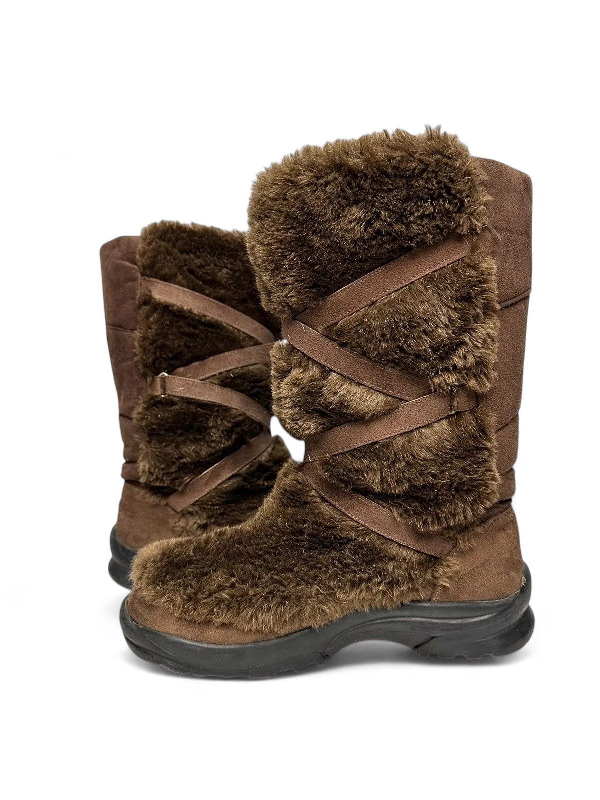 If Six Was Nine Classic Brown Leather Vintage Boots Y2K Minimal Look Size US 8 / EU 41 - 8 Thumbnail