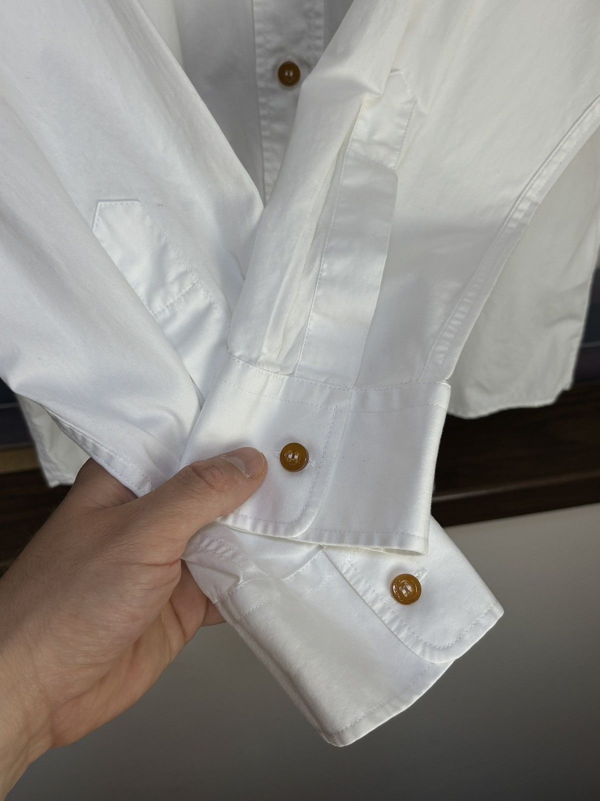 Vivienne Westwood Vivienne Westwood Orb Logo Classic Button Up White Shirt Size US L / EU 52-54 / 3 - 6 Thumbnail