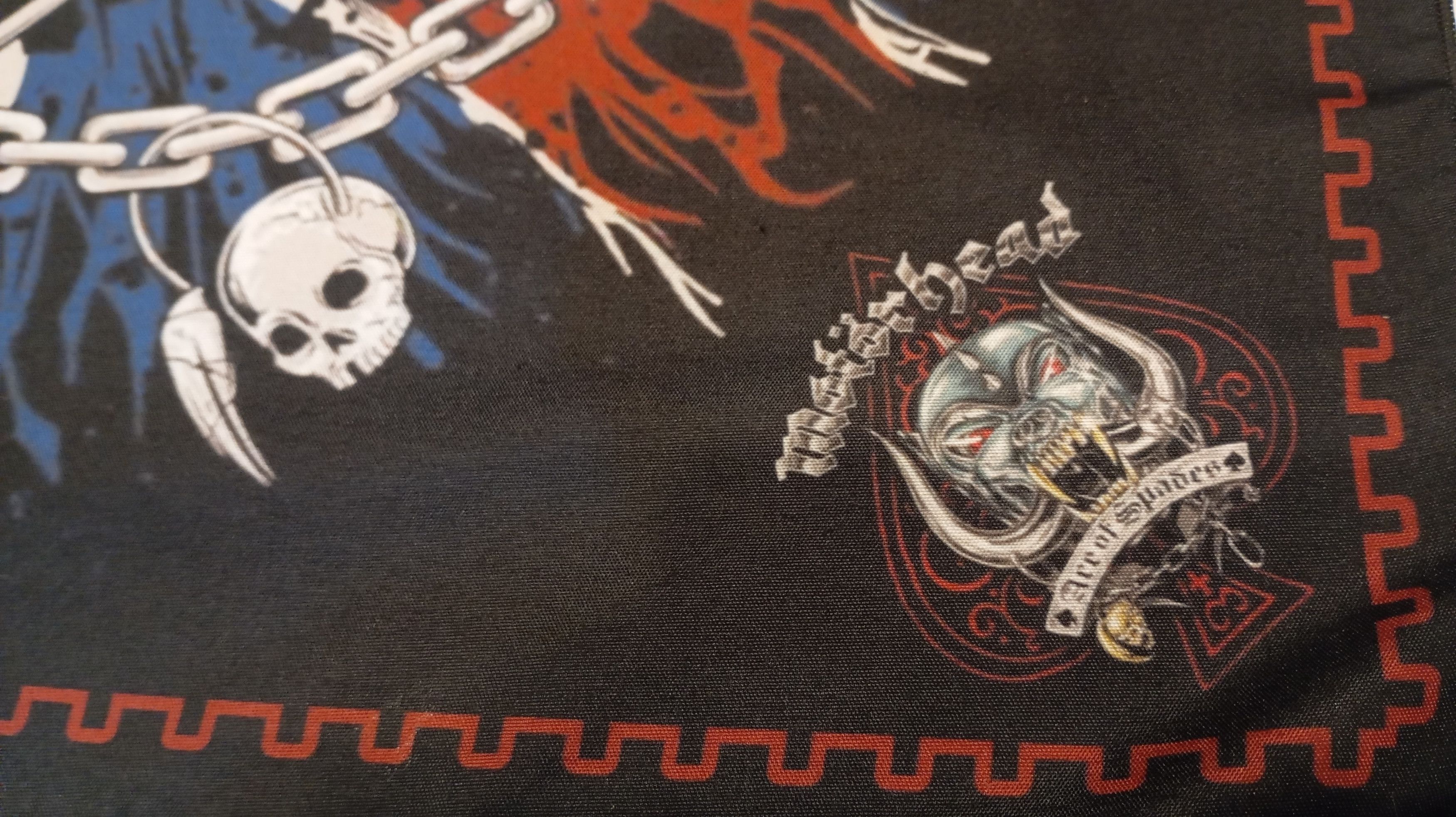 Band Tees Skulls Bandana Handkerchief Motor head Size ONE SIZE - 2 Thumbnail