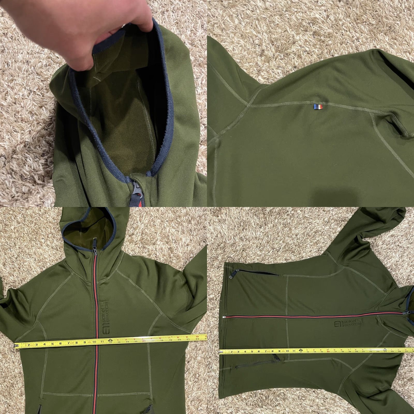 Vintage State of Elevenate Skiers Fleece Hood Jacket Men L Forest Green Fullzip Hooded Ski Jacket Mens L Green Fleece Zip Pockets Outdoor Winter 90s? Size US L / EU 52-54 / 3 - 8 Thumbnail