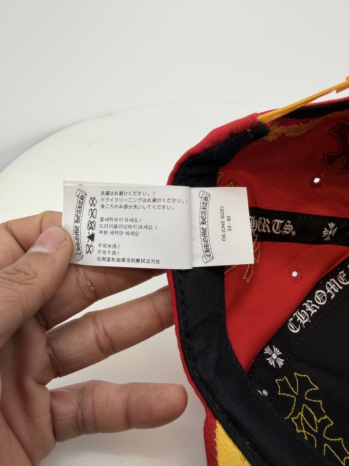 Chrome Hearts Chrome Hearts Cross Patch Hat Red Yellow Size ONE SIZE - 9 Thumbnail