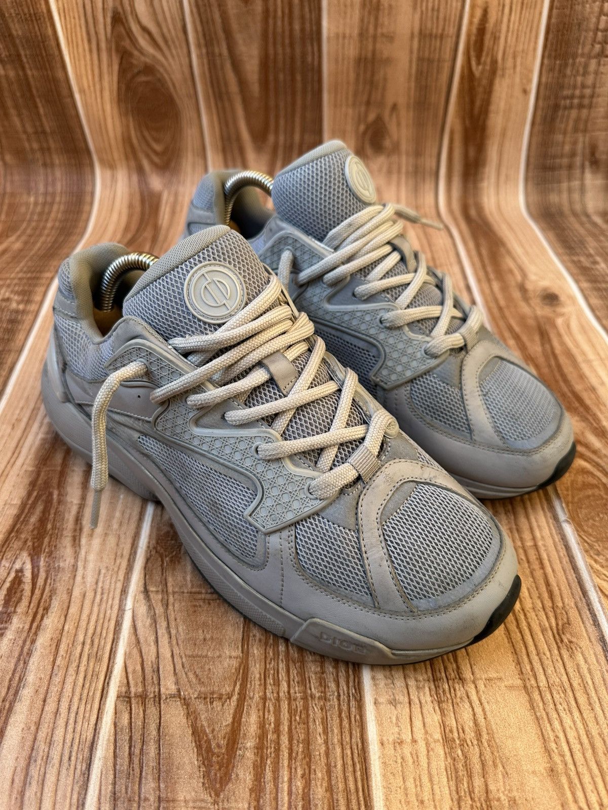 DIOR B24 Mesh Leather Lowtop Sneakers