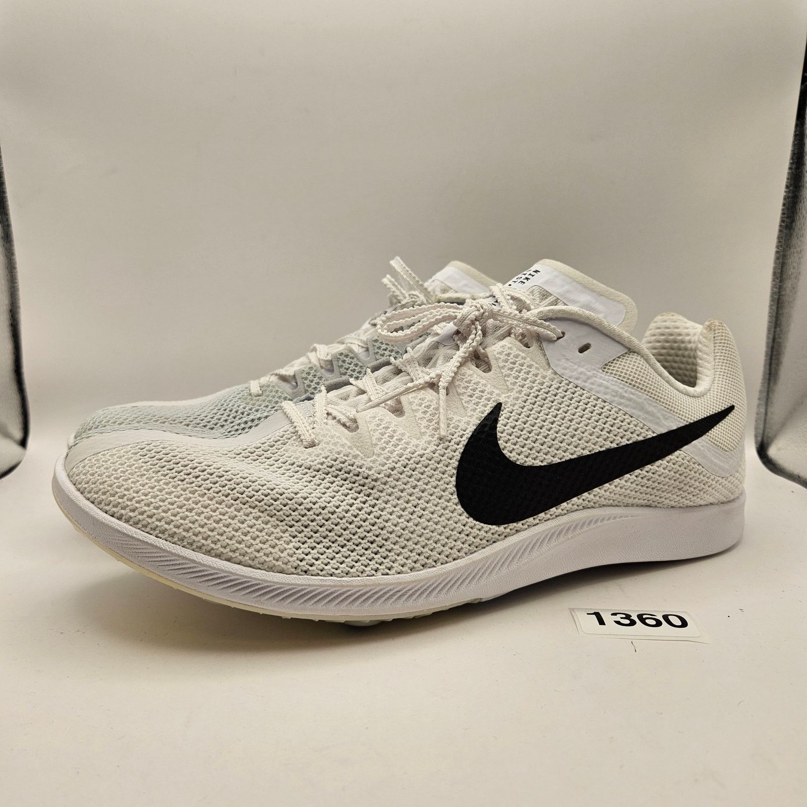 Nike NIKE MEN'S 13 ZOOM RIVAL DISTANCE TRACK SPIKES WHITE BLACK Size US 13 / EU 46 - 1 Thumbnail