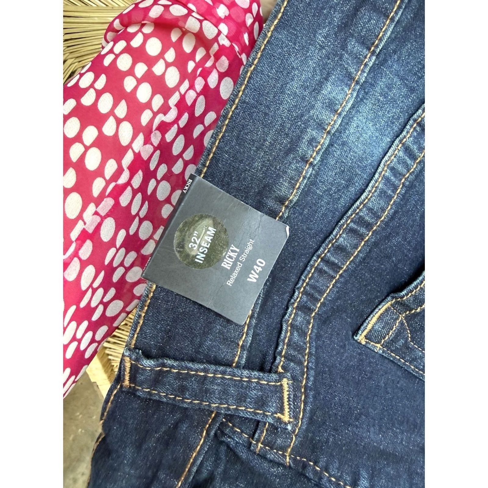 True Religion VINTAGE True Religion Ricky Relaxed Straight Jeans Mens 40x32 Dark Wash Stretch Denim Size US 40 / EU 56 - 4 Thumbnail