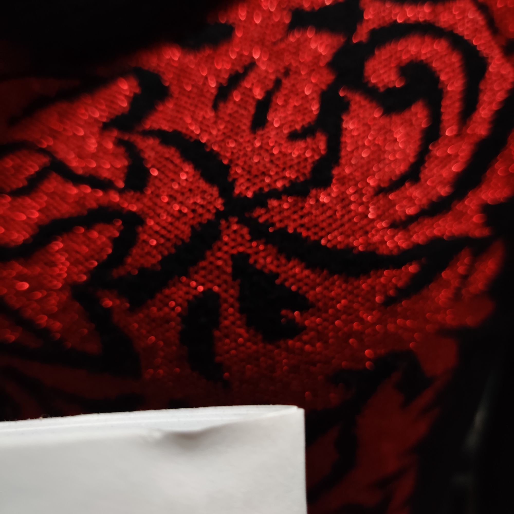 Other INC International Concepts L Red Black Baroque Knit Off Shou Size L / US 10 / IT 46 - 6 Thumbnail