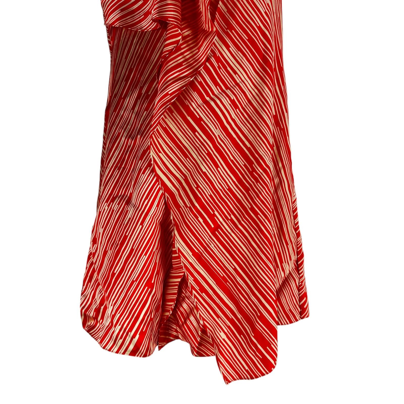 Diane von Furstenberg NEW Diane Von Furstenberg silk asym ruffle dress red sz 6 Size M / US 6-8 / IT 42-44 - 4 Thumbnail
