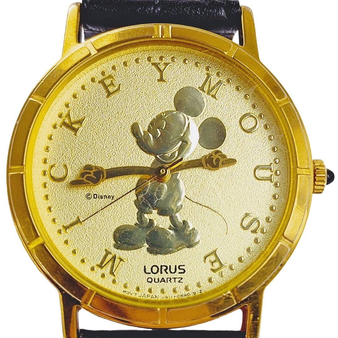 Disney Disney Lorus Mickey Mouse Gold On Gold Vintage Watch RARE Size ONE SIZE - 1 Thumbnail