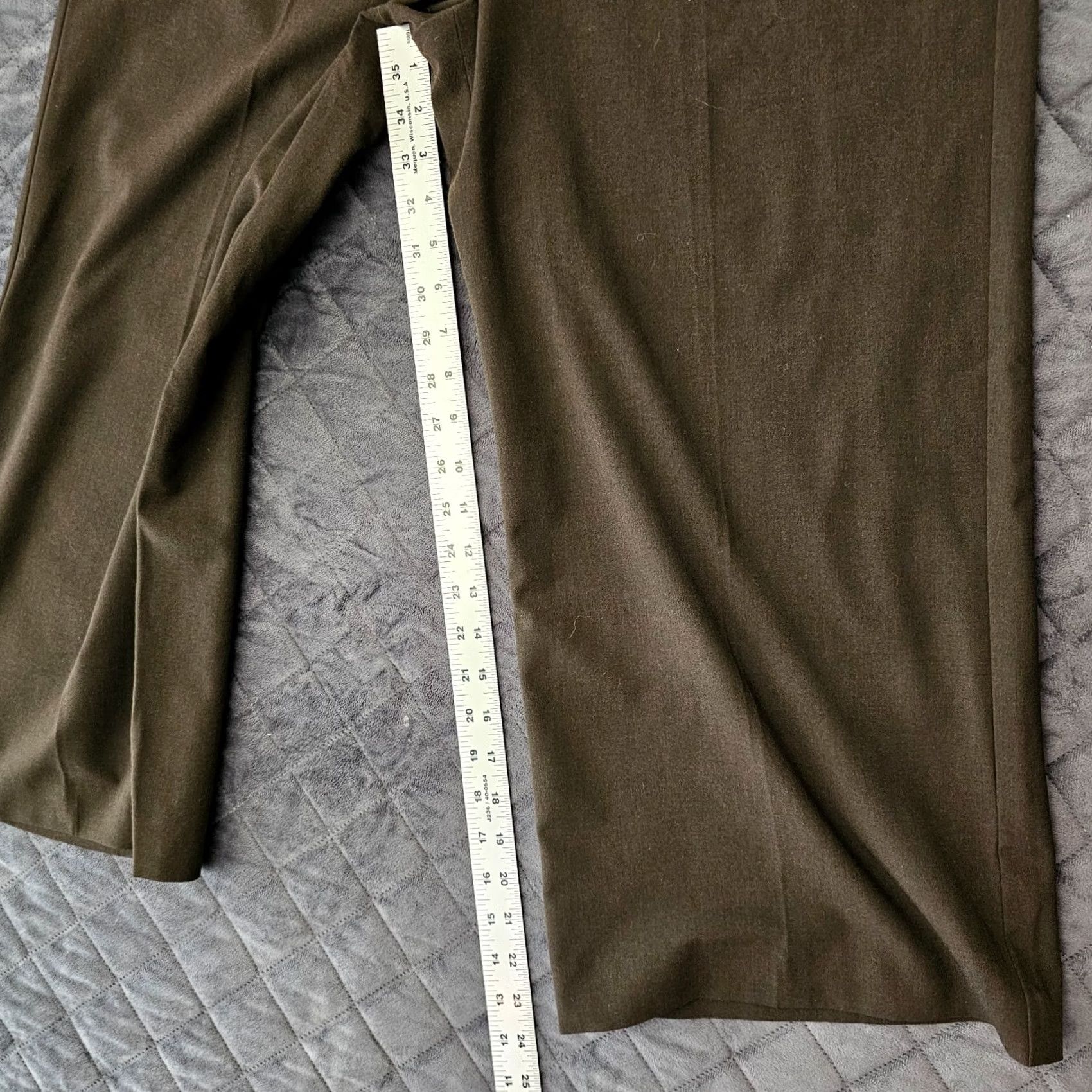 Talbots Talbots Pants Women's 14 Brown Cropped Capri Stretch Career Dress Pants Size 36" / US 14 / IT 50 - 6 Thumbnail