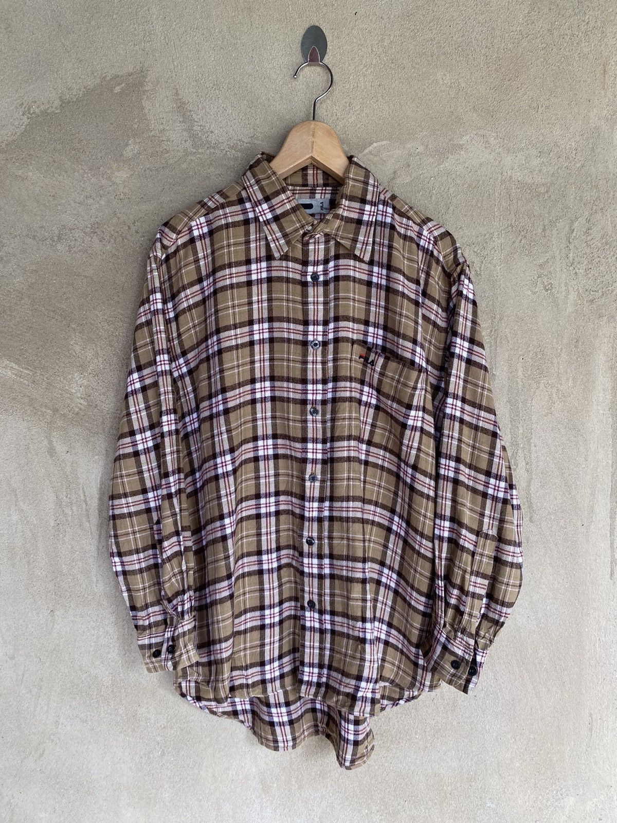 Fila Vintage Fila Plaid Tartan Flannel Shirt Button Up Size US L / EU 52-54 / 3 - 2 Thumbnail