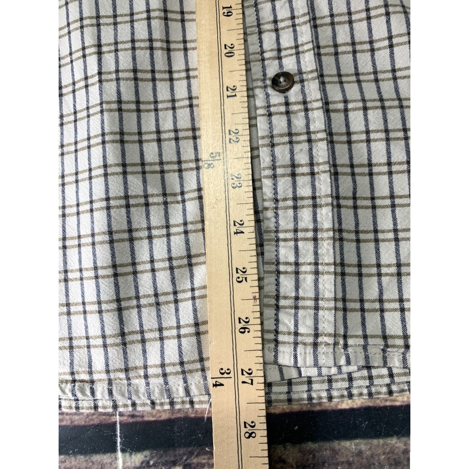 Vintage C.E Schmidt Shirt Long Sleeve Plaid White Brown Button-Down XL Mens Workwear Shirt Size US XL / EU 56 / 4 - 3 Thumbnail