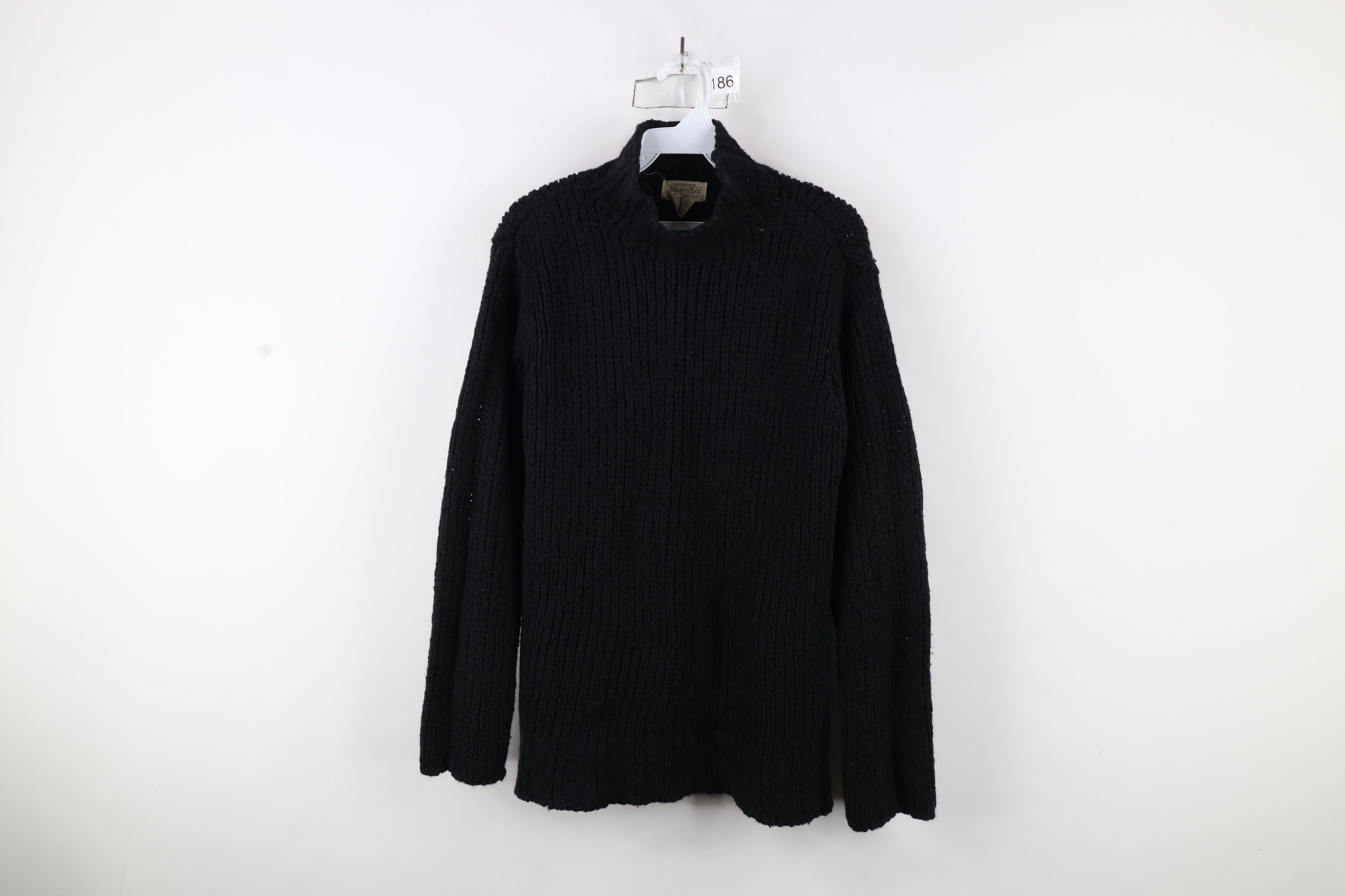 Vintage Vintage 90s Streetwear Chunky Ribbed Knit Mock Neck Sweater Size L / US 10 / IT 46 - 1 Thumbnail