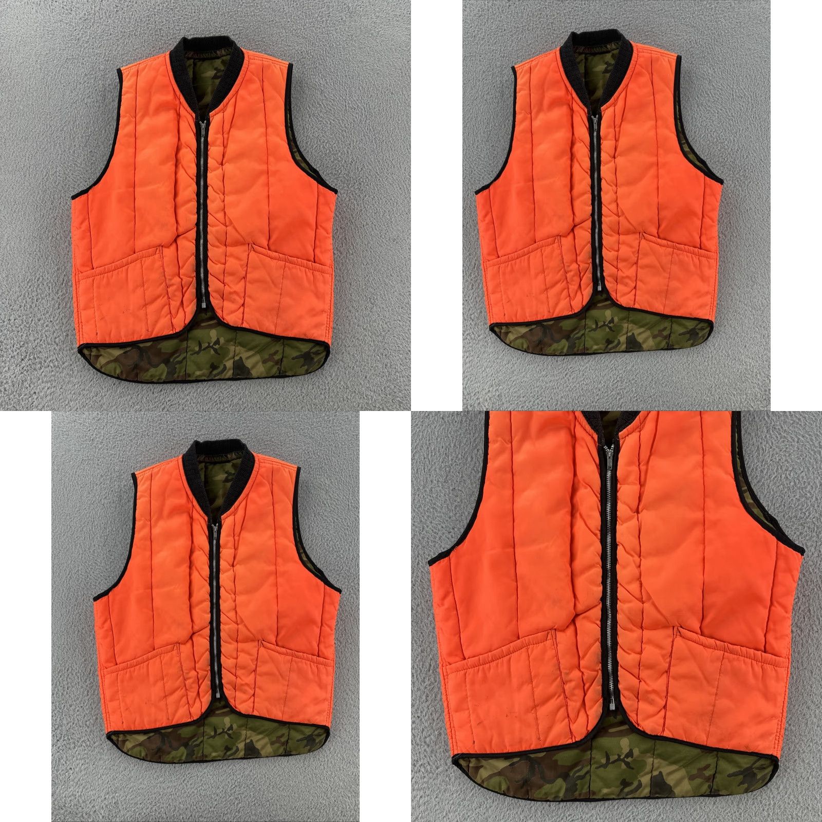 Vintage VINTAGE Reversible Mens Medium Orange And Camouflage Zip Up Hunting Vest 80s Size US M / EU 48-50 / 2 - 9 Thumbnail