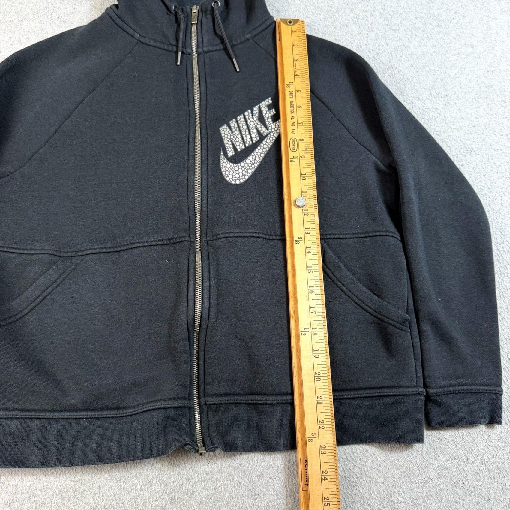 Nike Nike Hoodie XL Black Full Zip Fleece Sweatshirt Swoosh Logo Mens Size XL / US 12-14 / IT 48-50 - 6 Thumbnail