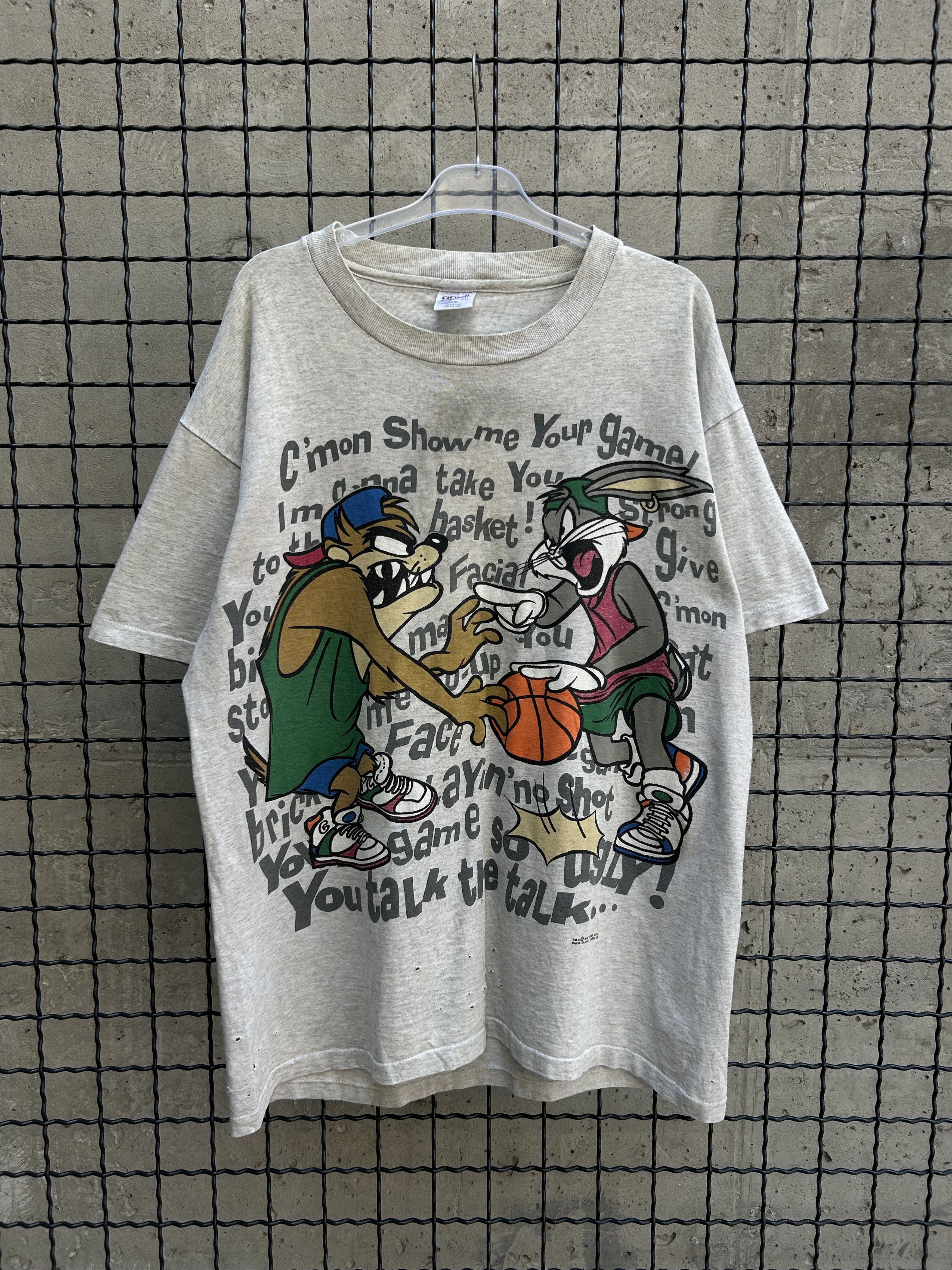Cartoon Network Vintage 1993 Looney Tunes Taz Bugs Bunny Cartoon T-shirt Size US XL / EU 56 / 4 - 1 Thumbnail