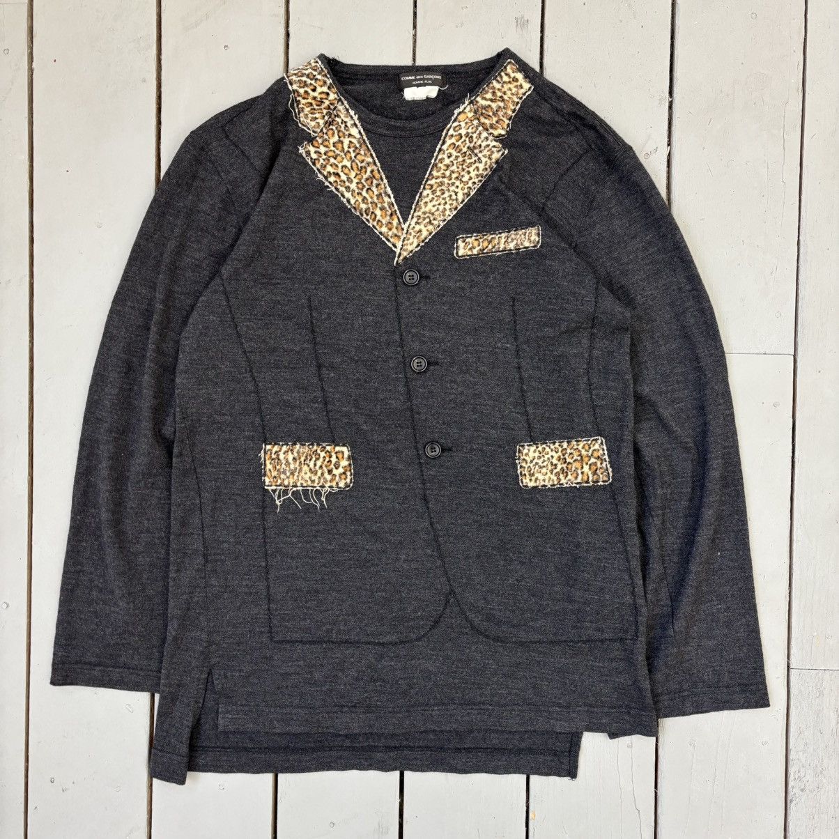 Comme des Garcons Homme Plus Trompe L'oeil Wool Top Size US M / EU 48-50 / 2 - 1 Thumbnail