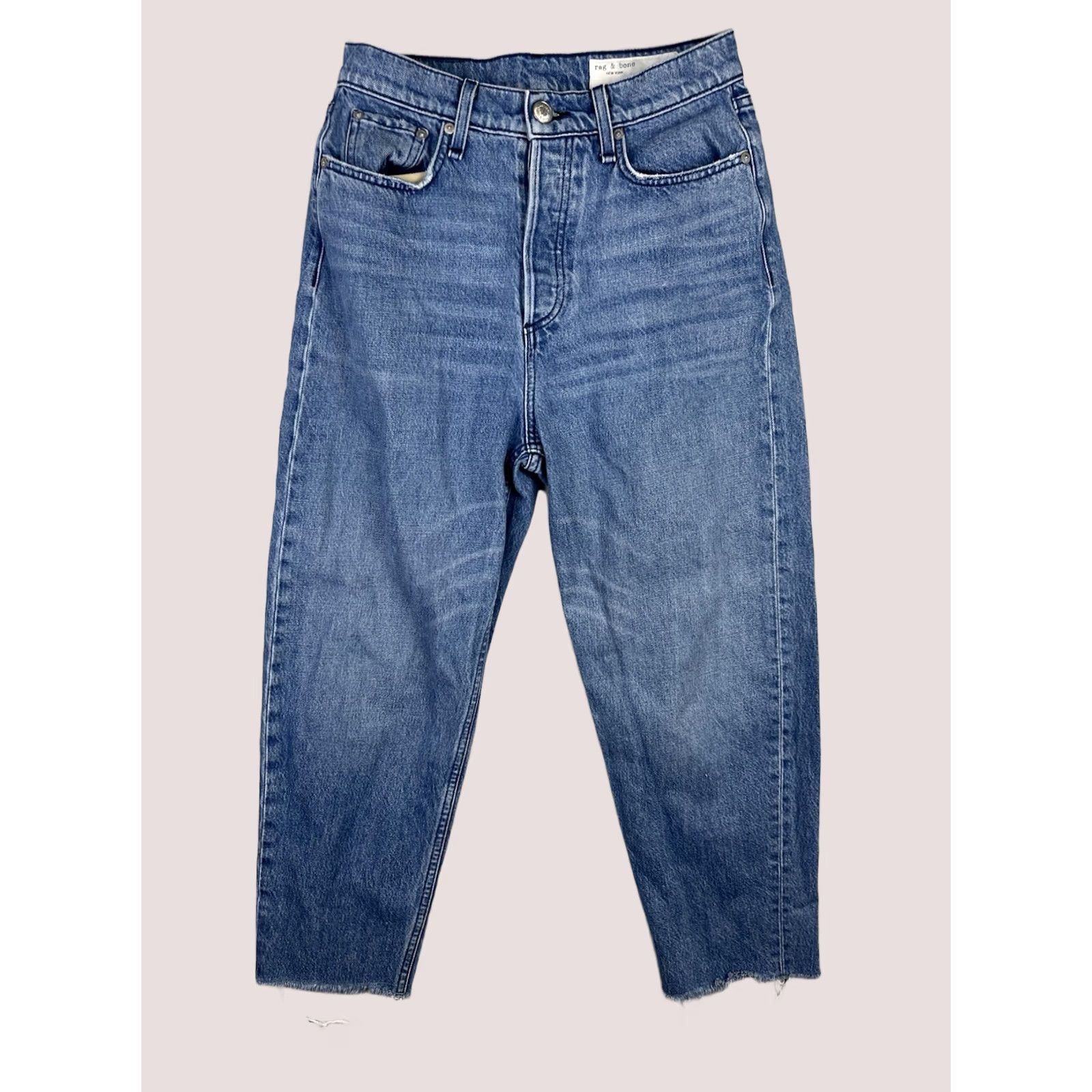 Rag & Bone rag & bone Jeans Womens 26 Blue 90s High Rise Brighton Button Fly Casual Jeans Size 26" / US 2 / IT 38 - 1 Thumbnail