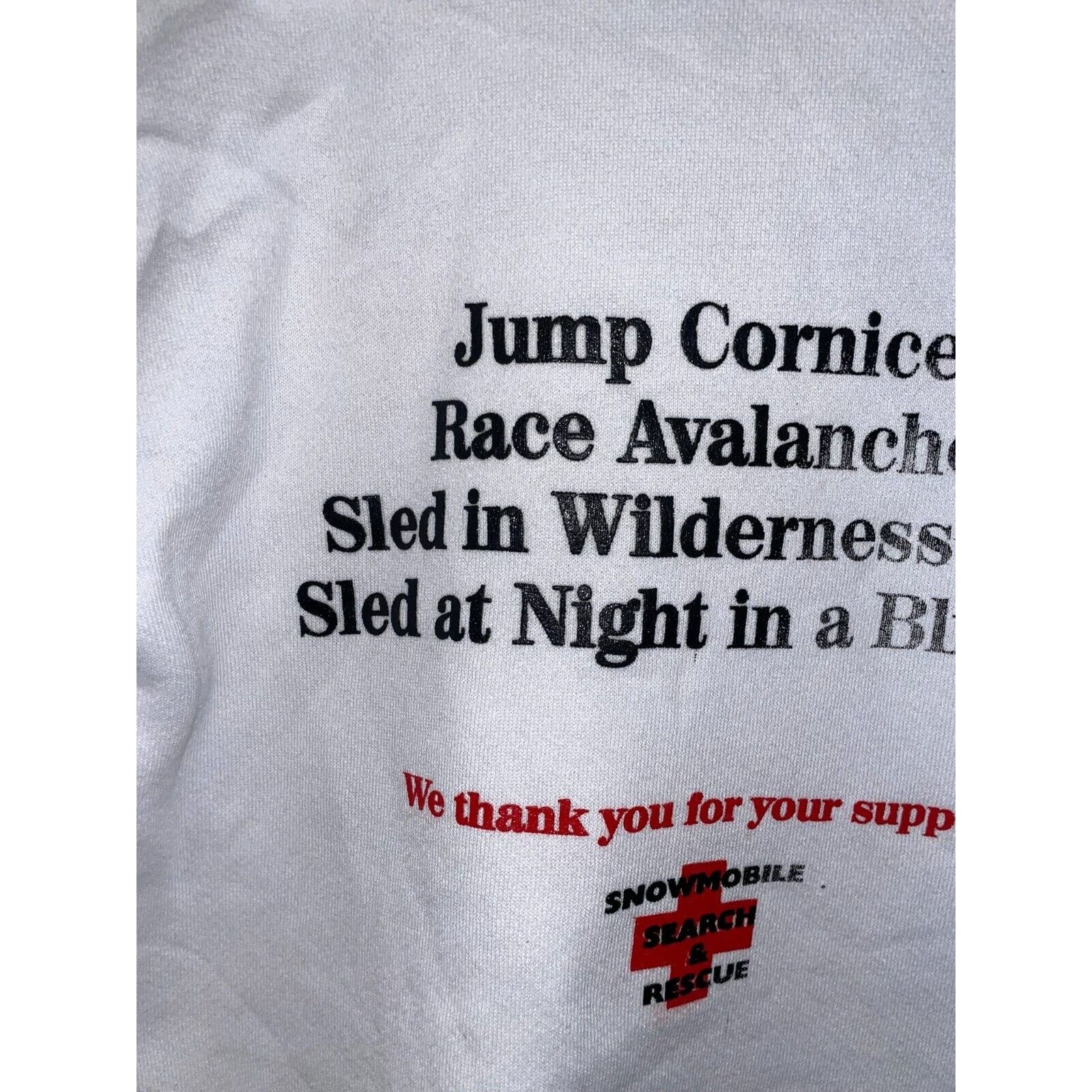 Jerzees Vintage Snowmobile Sweatshirt Search & Rescue 90s VTG L Size US L / EU 52-54 / 3 - 9 Thumbnail