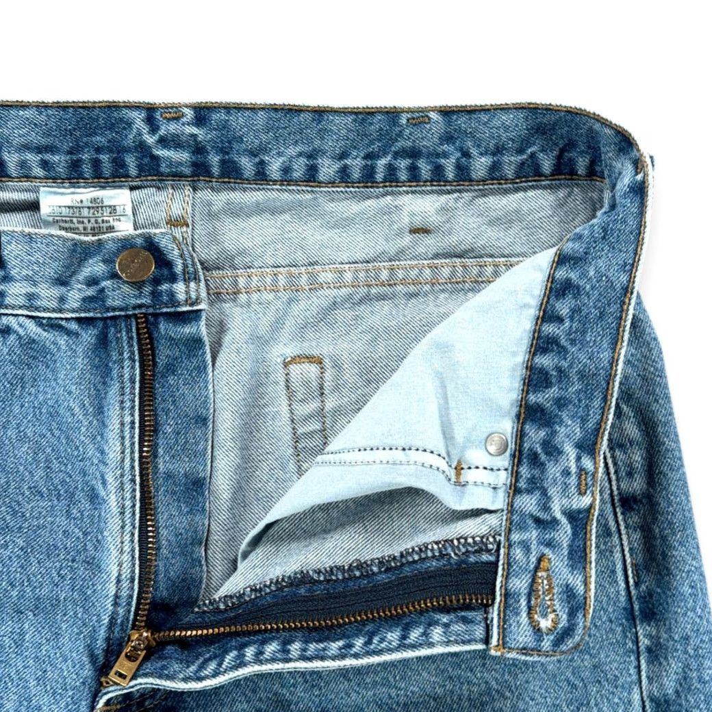 Carhartt Carhartt Jeans Mens 32x30 Blue Stonewash Relaxed Denim 5-Pocket Logo USA Straight Fall, Spring, Summer, Winter Mens Size US 32 / EU 48 - 4 Thumbnail