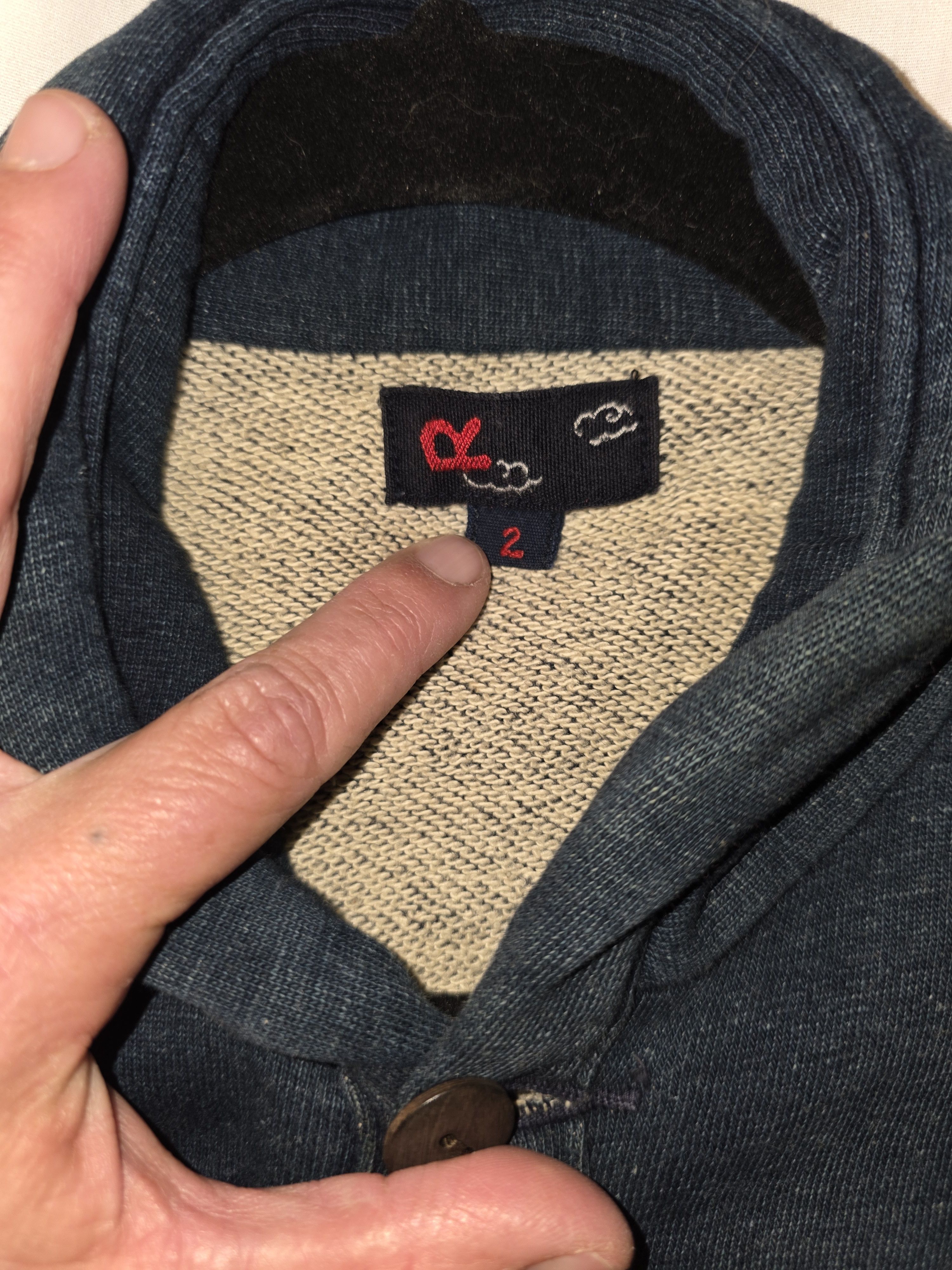 45rpm 45rpm Japan Indigo Knit Shawl Cardigan Size US M / EU 48-50 / 2 - 4 Thumbnail