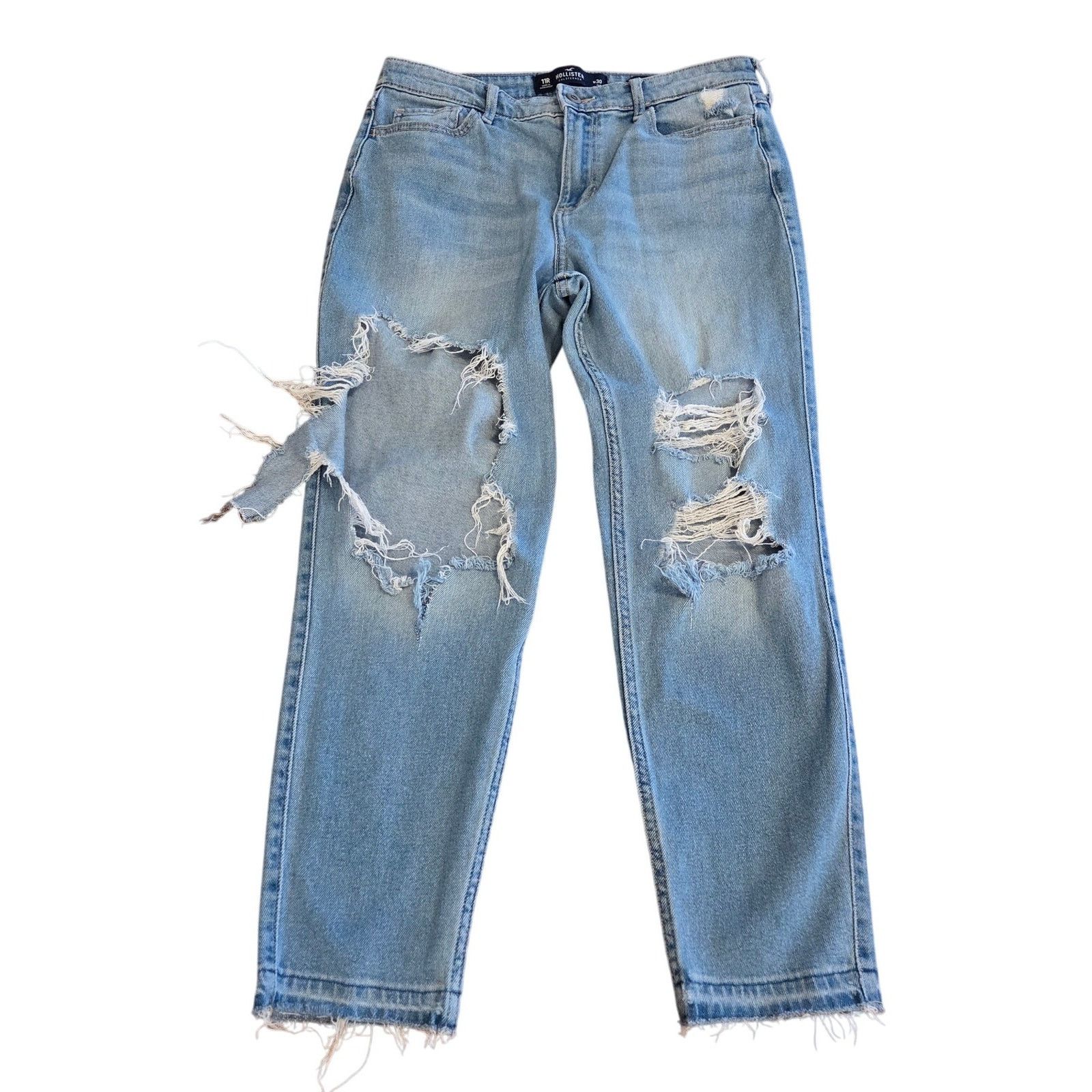 Hollister Hollister Womens11R Light Blue Distressed size30x26 Size 30" / US 8 / IT 44 - 1 Thumbnail