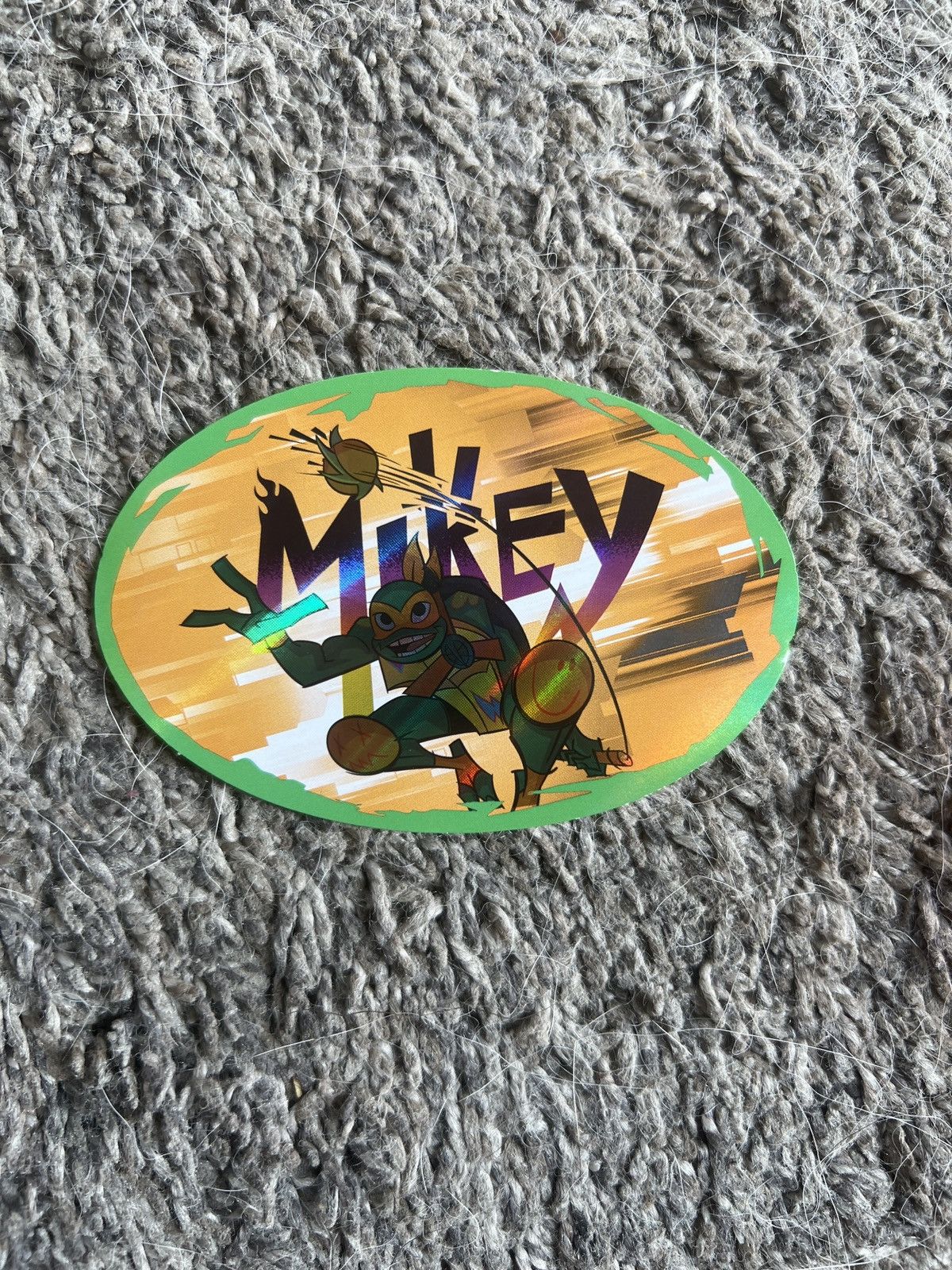 Nickelodeon 2019 Sonic Wacky Pack Rise Of The TMNT Mikey Card Size ONE SIZE - 2 Thumbnail
