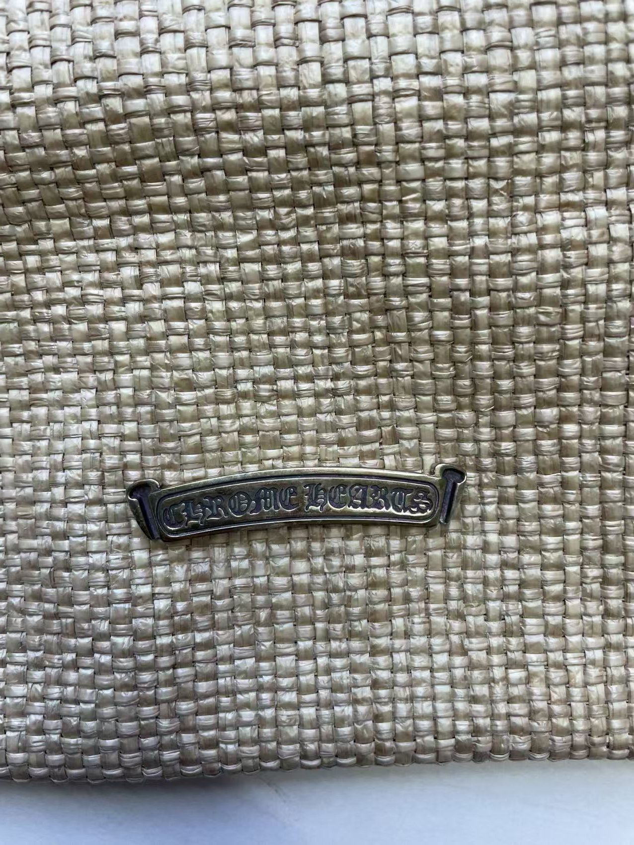 Chrome Hearts Chrome Hearts Straw Beige Cross Logo Tote Bag Size ONE SIZE - 7 Thumbnail