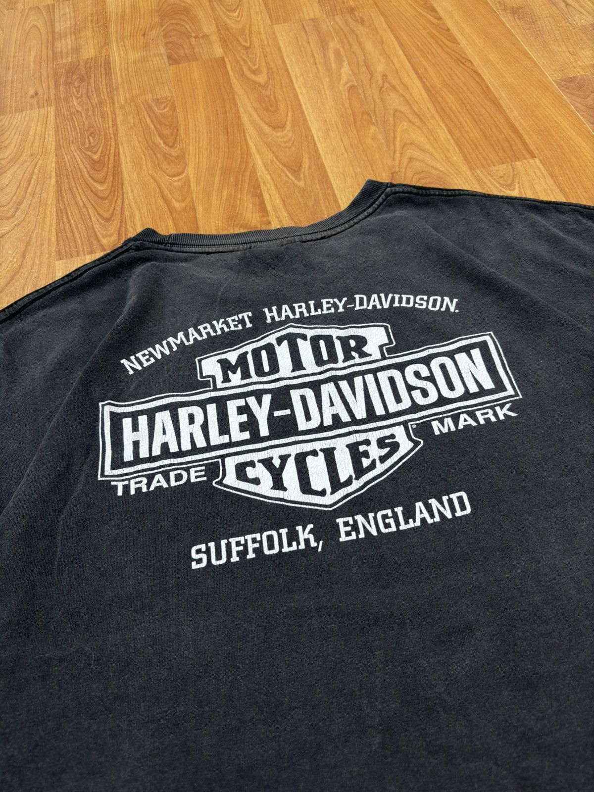 Harley Davidson × Vintage Vintage Harley Davidson Big Logo faded washed t shirt Size US XXL / EU 58 / 5 - 2 Thumbnail