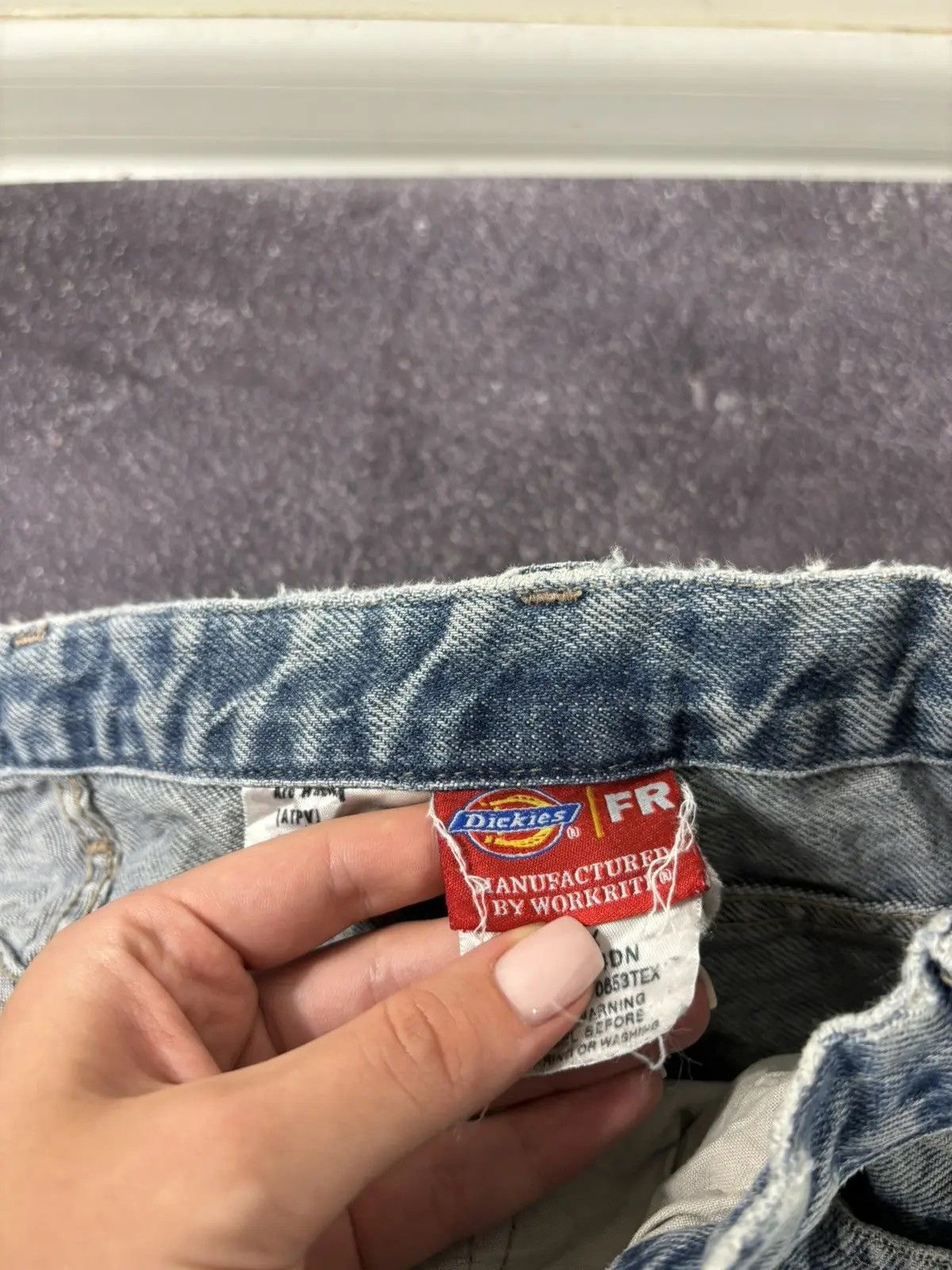 Dickies × Vintage Vintage 90s Dickies Flame Resistant USA Denim Baggy Jeans Size US 36 / EU 52 - 16 Thumbnail
