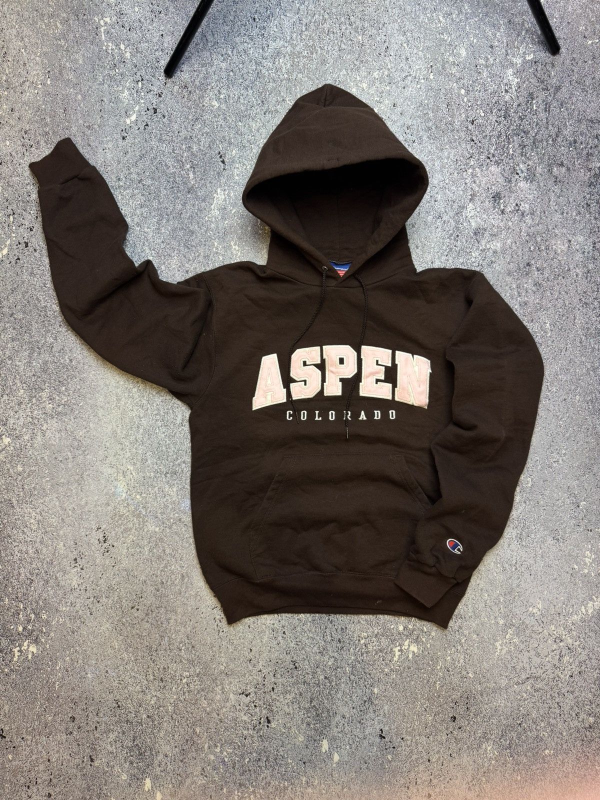 VINTAGE Y2K CHAMPION COLORADO MILK CHOCOLATE HOODIE