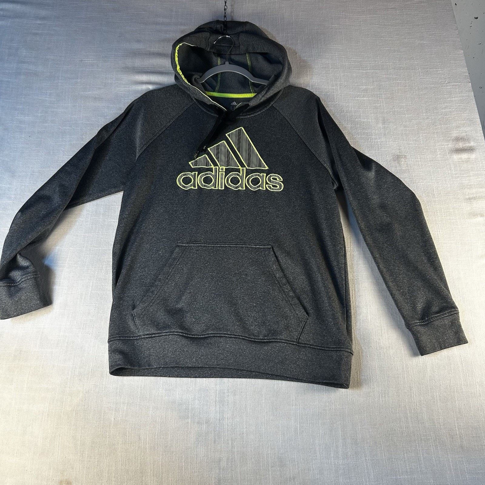 Adidas ADIDAS Size M Gray Front Pocket Fleece Lined Athletic Hoodie Size US M / EU 48-50 / 2 - 1 Thumbnail
